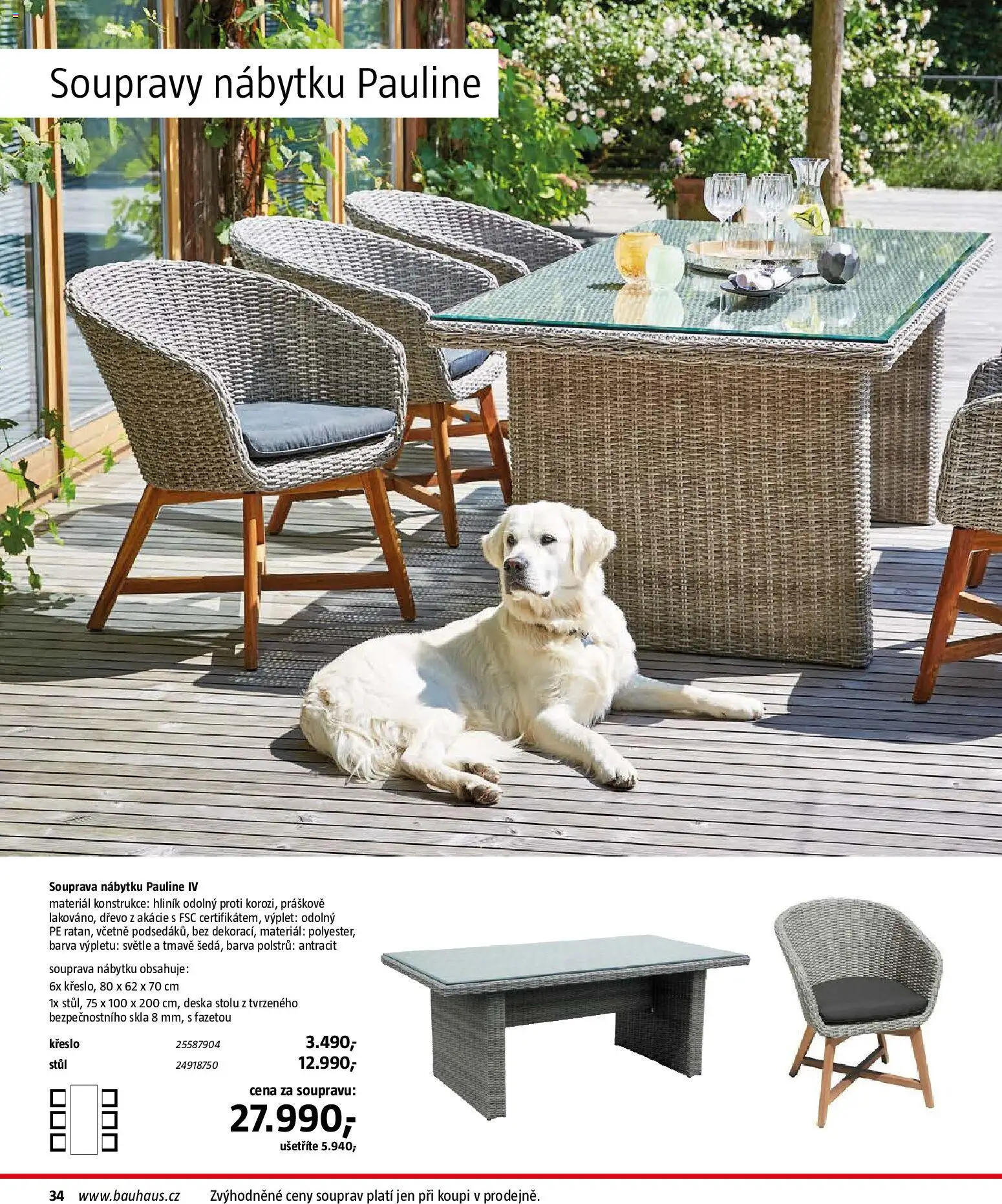 Bauhaus katalog Záhradní nábytek od 08.04.2026 | Strana: 34 | Produkty: Stůl