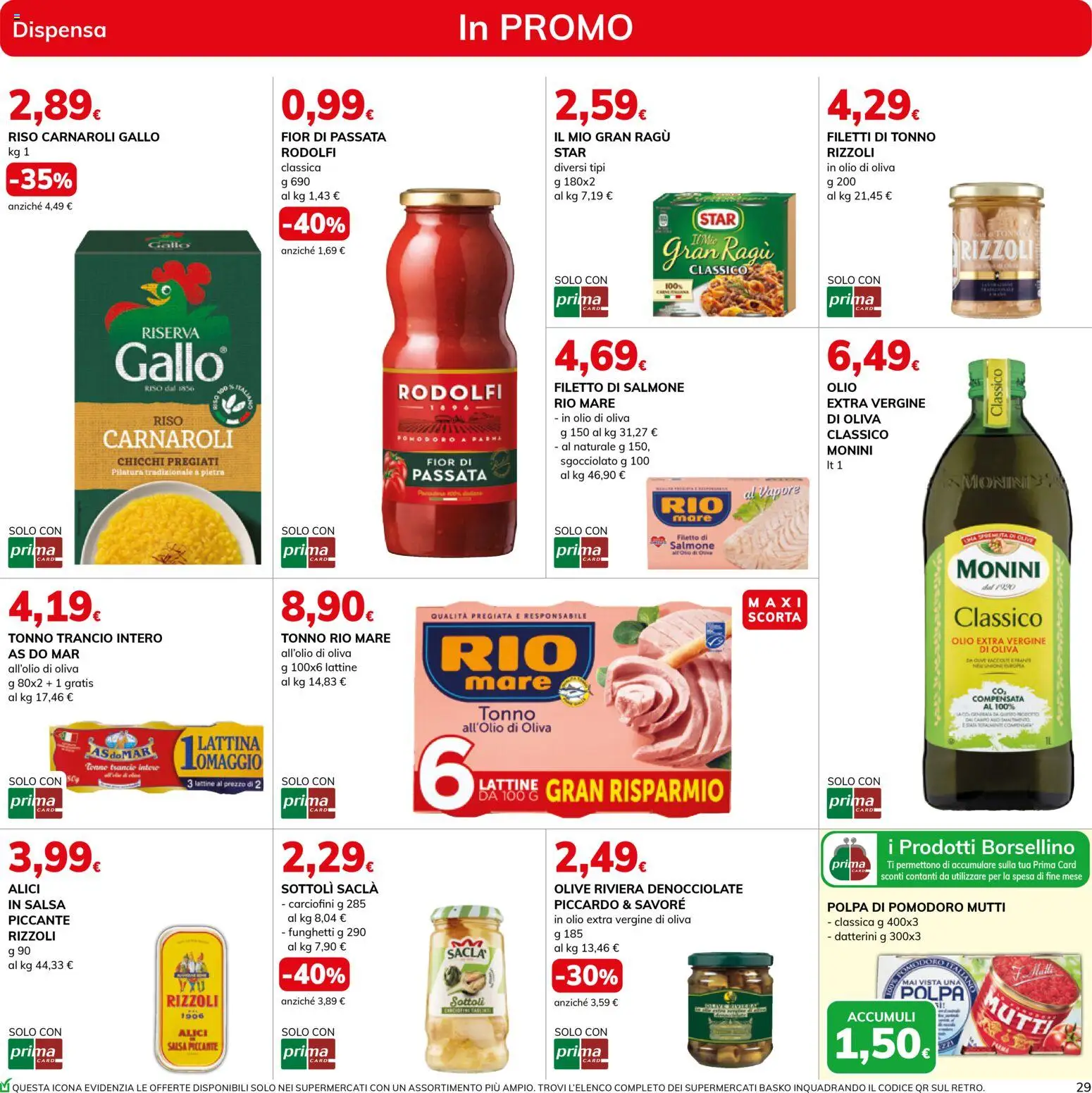 Volantino Basko del 09.12.2025 | Pagina: 29 | Prodotti: Salmone, Pomodoro, Olio, Ragú