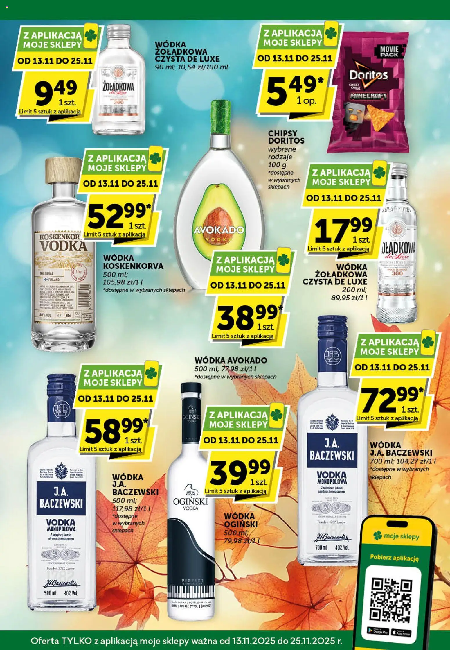 ABC Gazetka - Katalog alkoholowy od 13.11.2025 | Strona: 4 | Produkty: Ogiński, Doritos, Vodka, Wódka