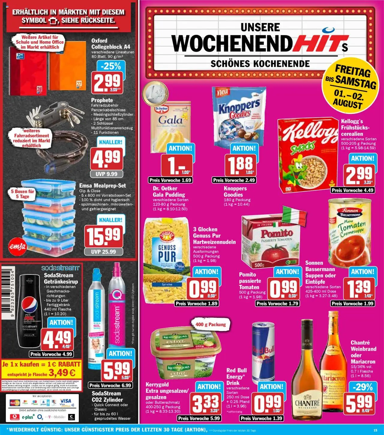 HIT - Mecklenburg-Vorpommern - gültig ab dem 28.07.2025 | Seite: 15 | Produkte: Red bull, Kellogg's, Pudding, Knoppers