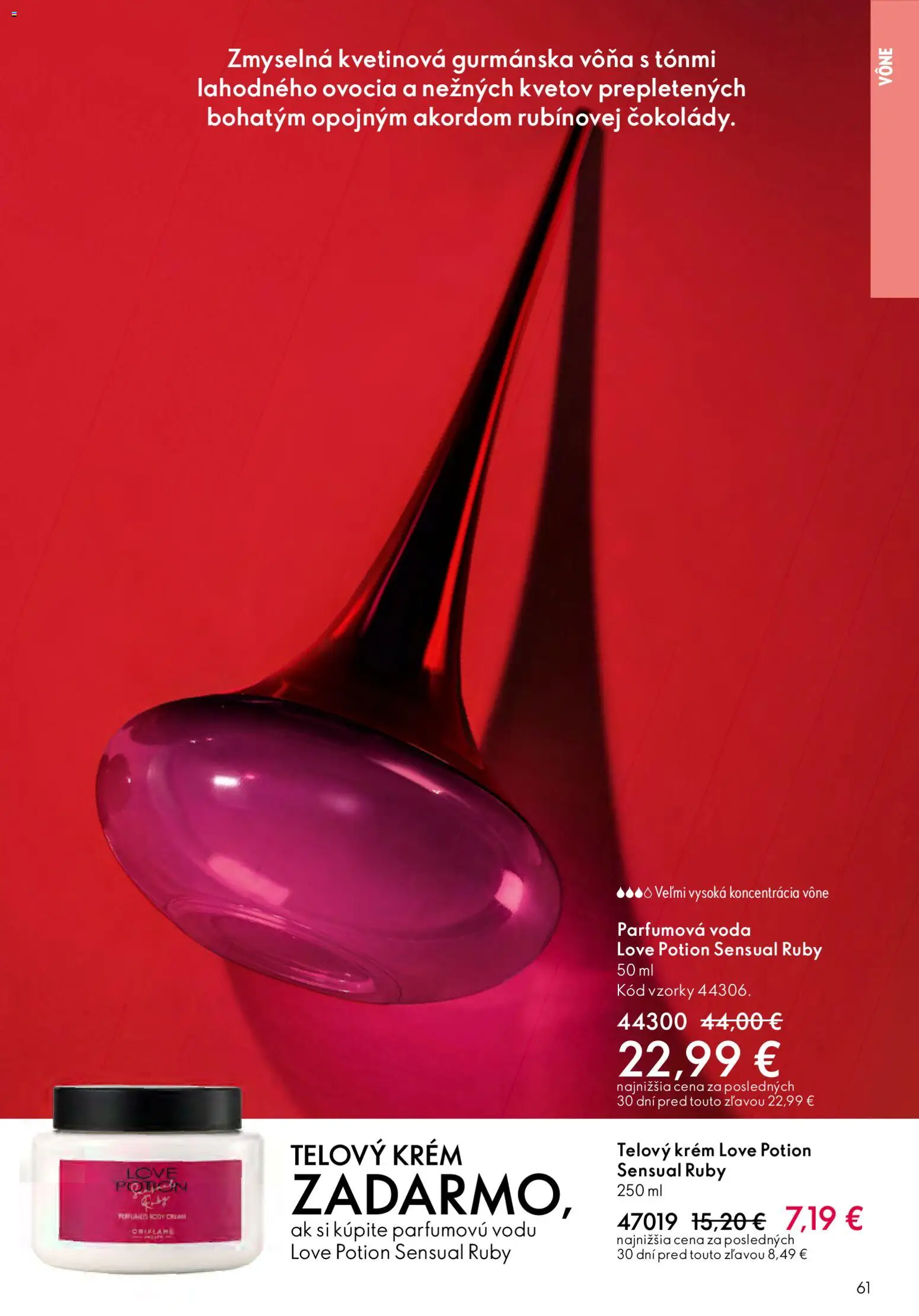 Nové Oriflame akcie – leták je platný od 15.04.2026 | Strana: 61 | Produkty: Telový krém, Krém, Voda