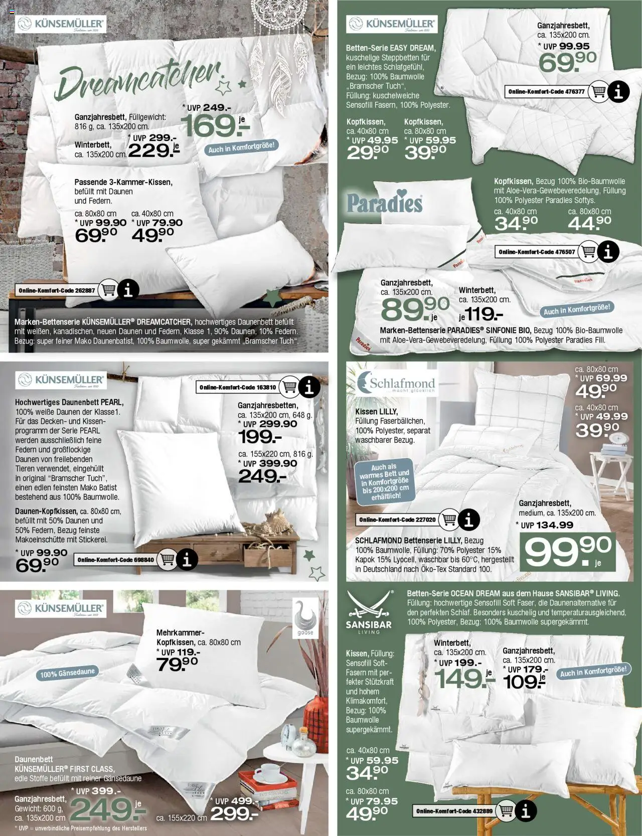 Ostermann Weihnachts-Spezial – gültig ab 01.10.2025 | Seite: 16 | Produkte: Gewicht, Bett, Kissen