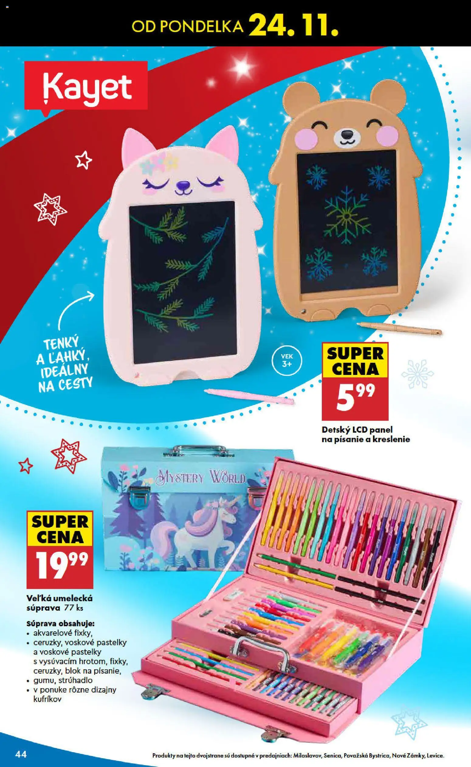 Nové Biedronka akcie – leták je platný od 20.11.2025 | Strana: 44 | Produkty: Strúhadlo, Pastelky