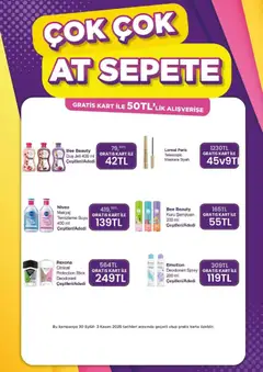 01.11.2025 tarihinden itibaren geçerli olan Gratis kataloğu önizlemesi | Sayfa: 9 | Ürünler: Duş, Şampuan, Deodorant, Makyaj