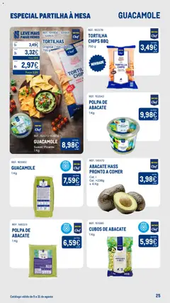 Makro - Especial Partilha à Mesa │ válido de 05.08.2025 | Página: 25 | Produtos: Mesa, Queijo, Abacate