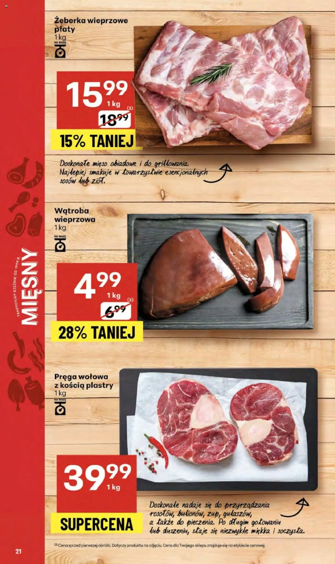 Delikatesy Centrum Gazetka - Sklepy Własne od 18.09.2025 | Strona: 21 | Produkty: Mięso