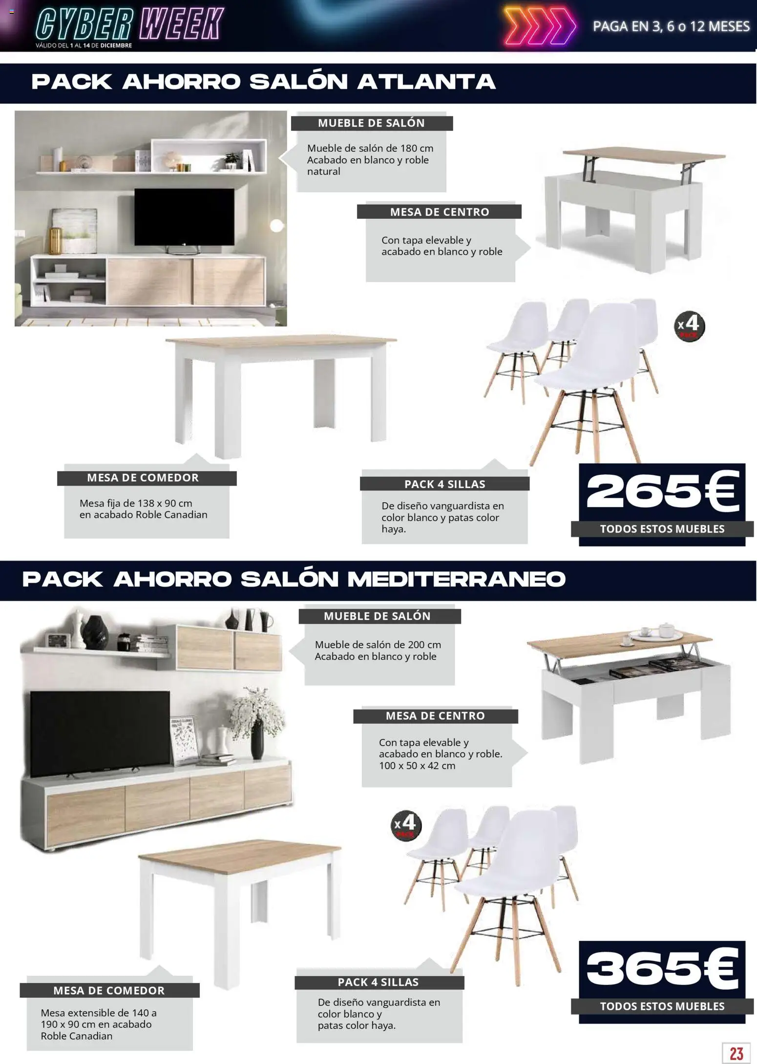 Atrapa Muebles - folleto │ válido desde el 01.12.2025 | Página: 23 | Productos: Mesa extensible, Muebles, Mesa