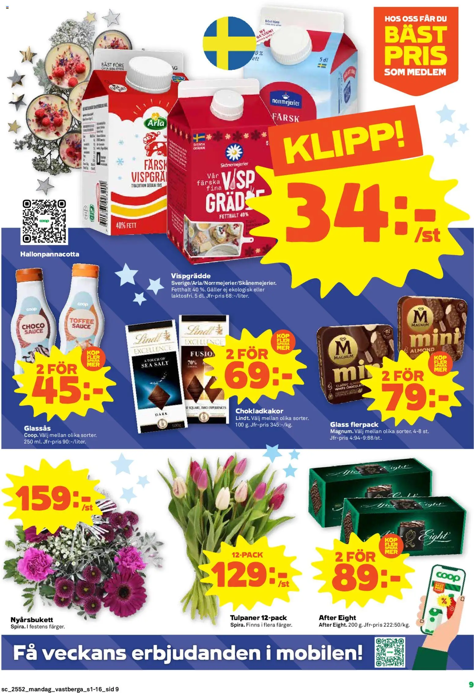 Jem & Fix reklamblad aktuell från 29.12.2025 | Sida: 9 | Produkter: Salt, Galler, Glass, Grädde