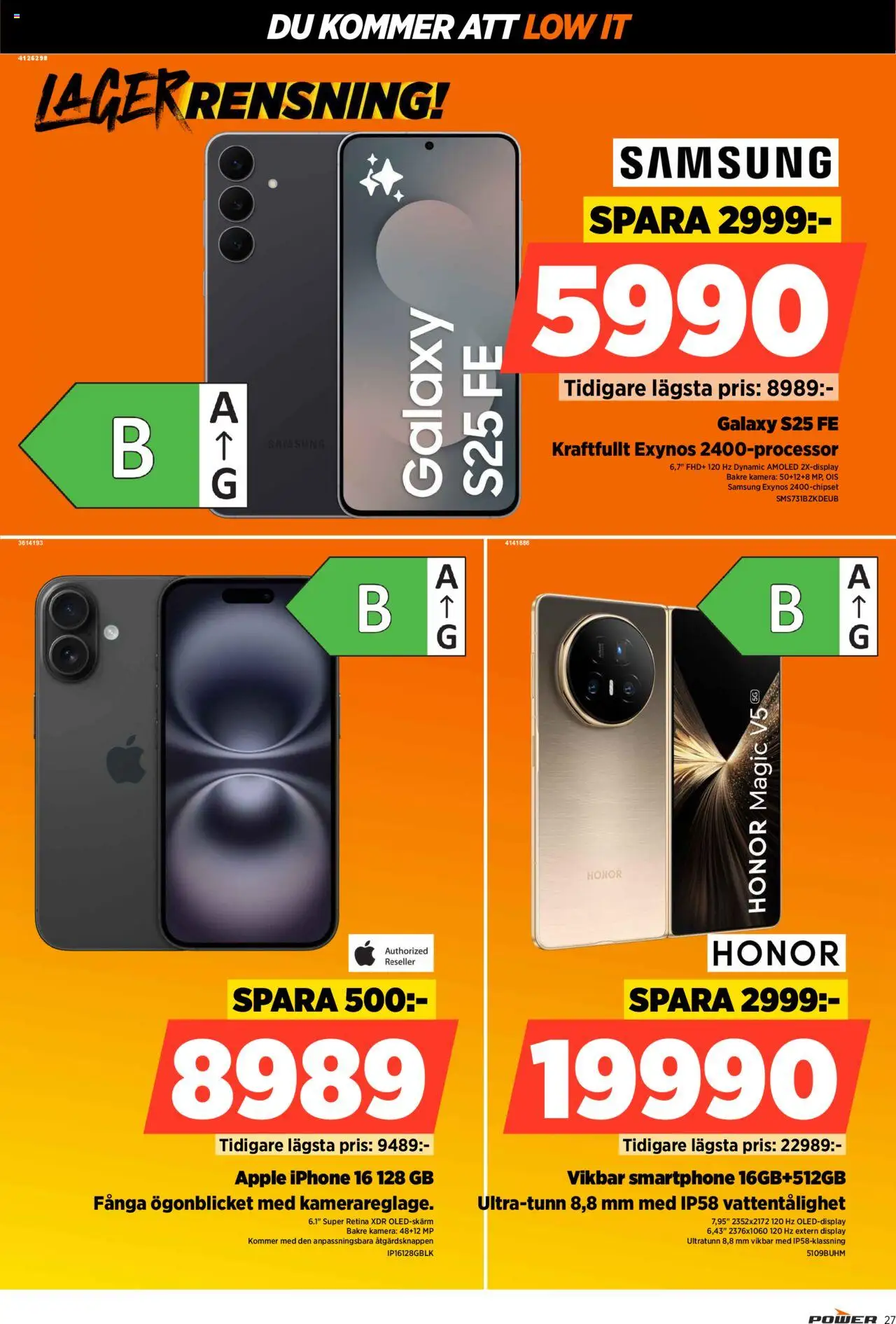 Power reklamblad aktuell från 20.10.2025 | Sida: 27 | Produkter: Äpple, Smartphone, Kamera