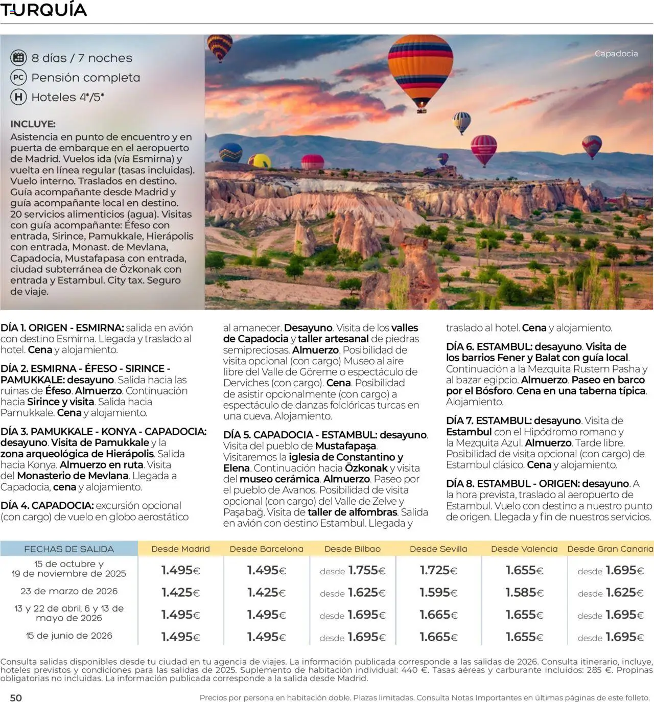 Viajes El Corte Inglés - Club de Vacaciones - Vacaciones Económicas Personalizado │ válido desde el 01.09.2025 | Página: 50