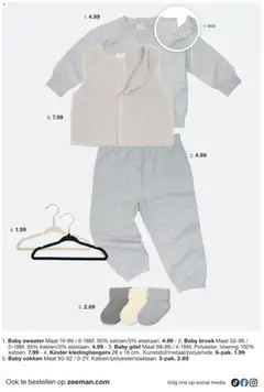 Zeeman folder - Voorbeeld van een folder van Zeeman, geldig van 27.12.2025 | Pagina: 12 | Producten: Kinder, Sweater, Broek, Sokken