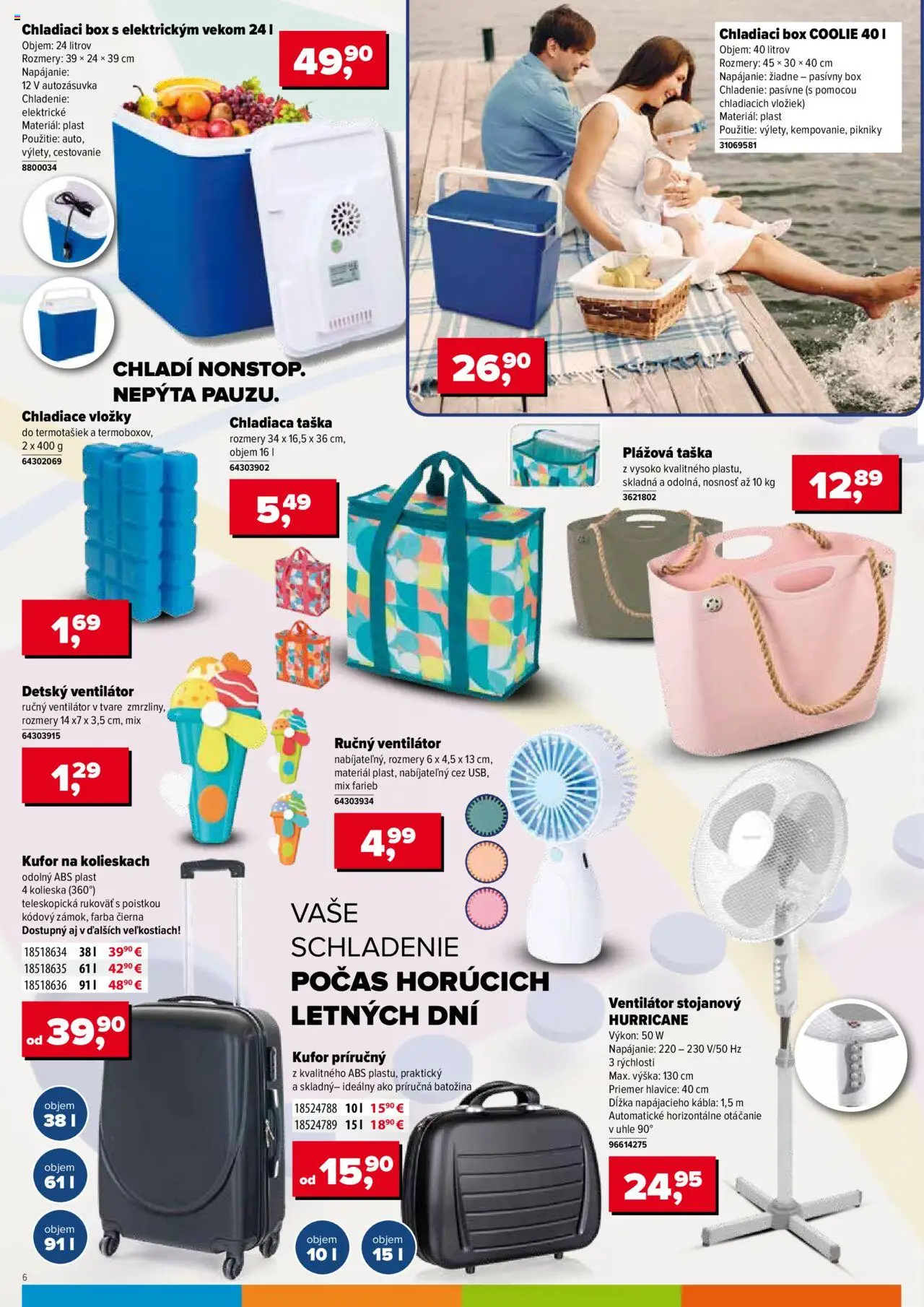 Kinekus leták │ platný od 01.06.2025 | Strana: 6 | Produkty: Chladiaci box, Ventilátor, Kufor