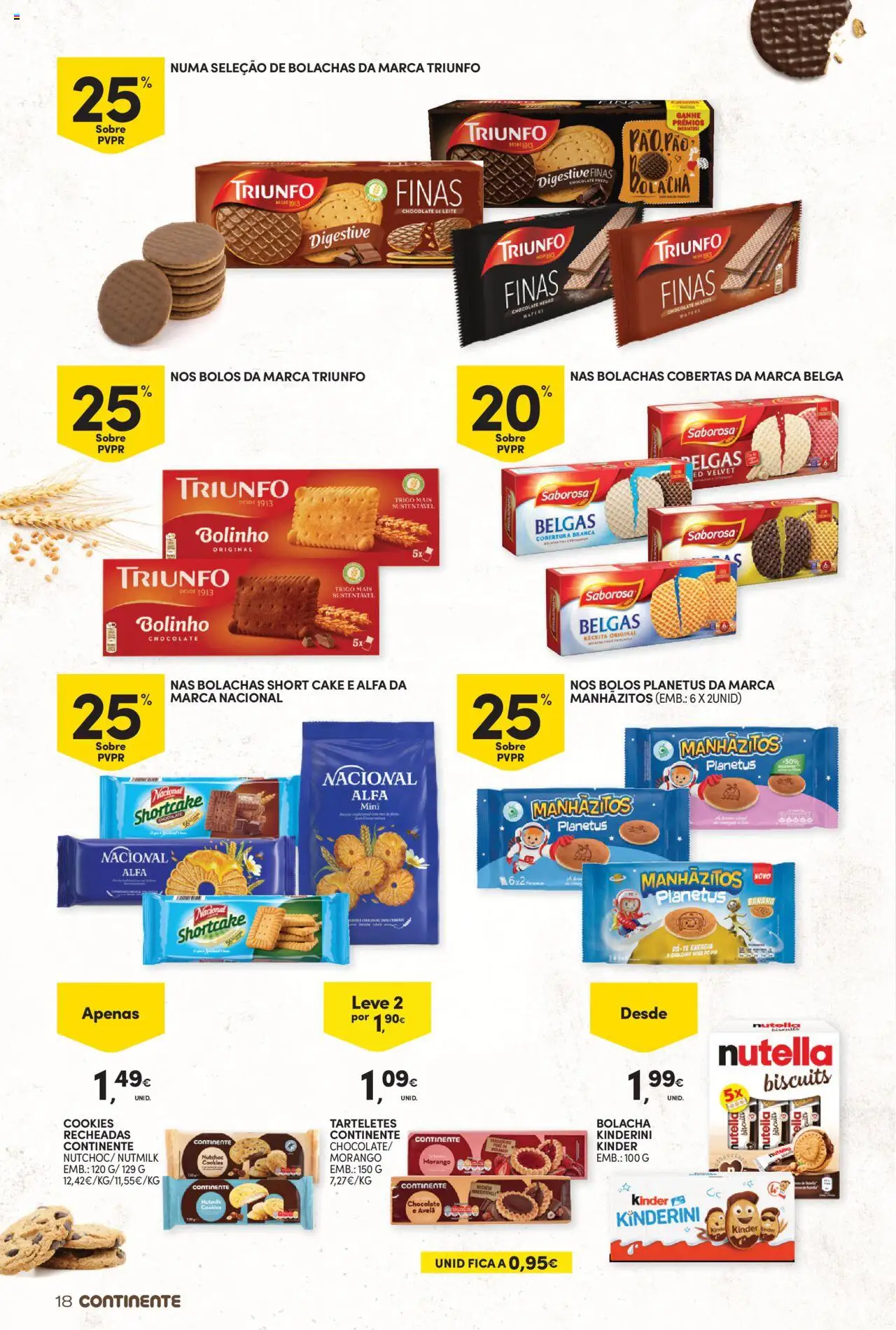 Continente - Bebidas Quentes │ válido de 14.10.2025 | Página: 18 | Produtos: Banana, Bolachas, Manhãzitos, Leite