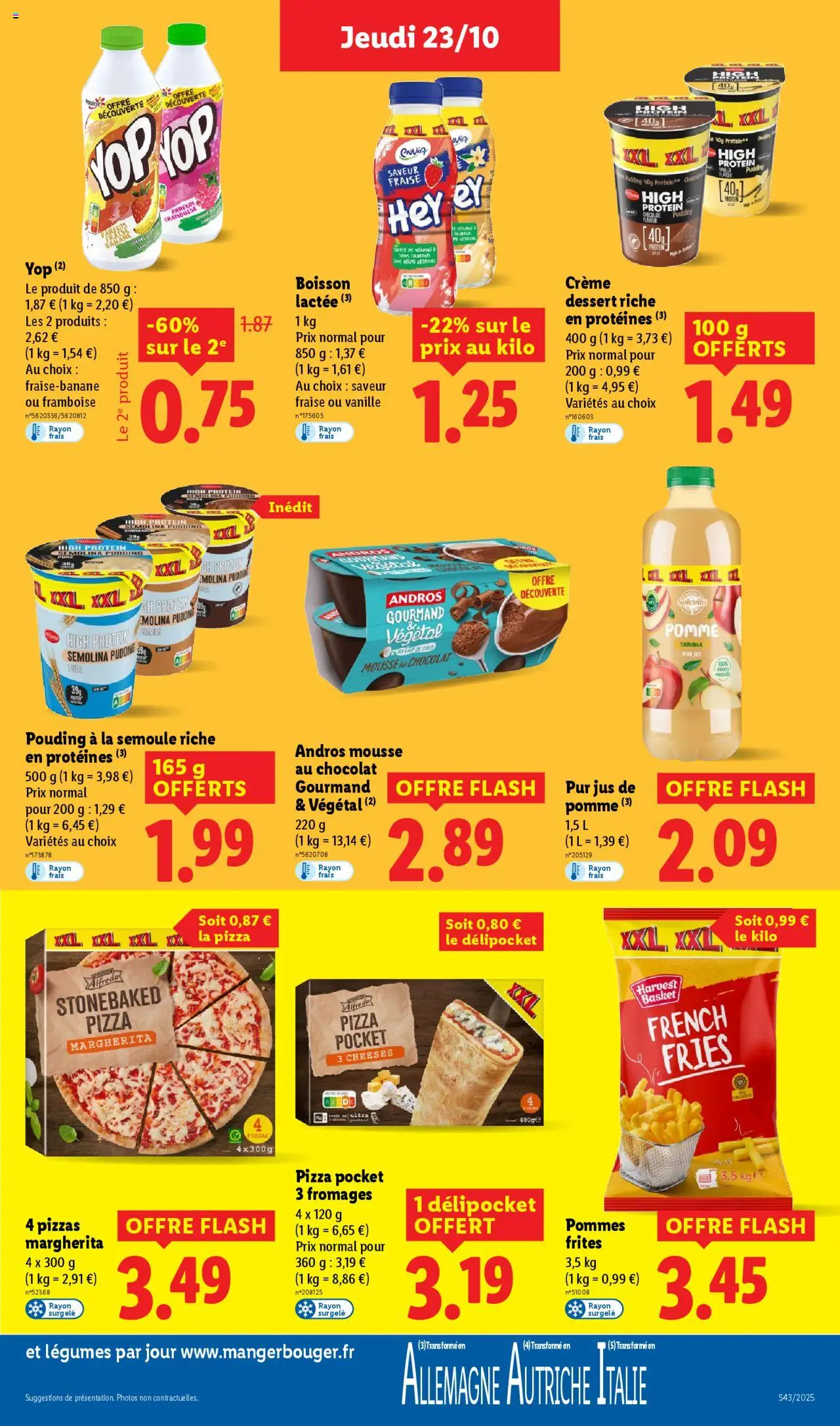 {H1} | Page: 15 | Produits: Fraise, Jus de pomme, Pizza, Pommes