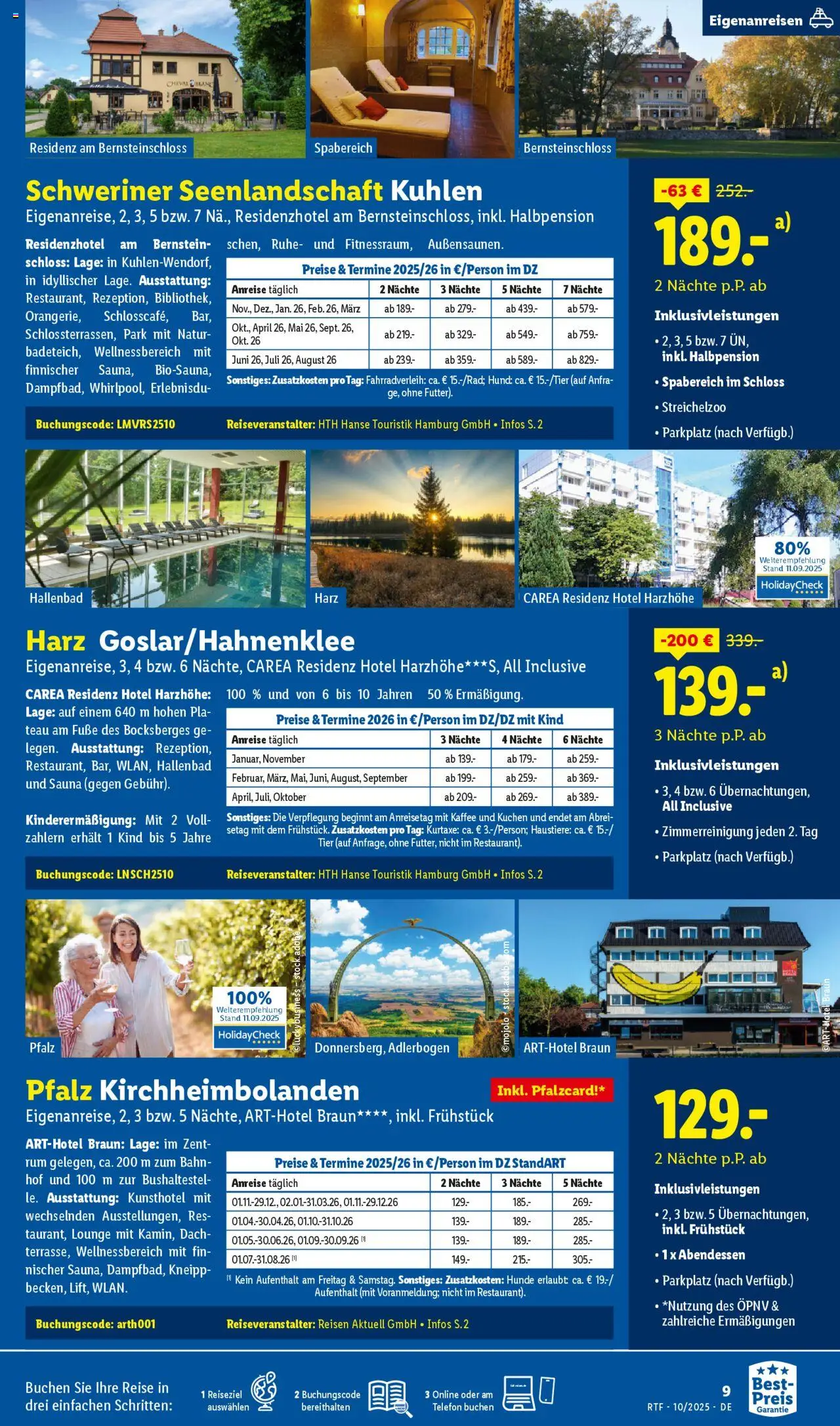 Lidl Reisen Oktober/November Reise-Highlights – gültig ab 13.10.2025 | Seite: 9 | Produkte: Kaffee, Rum, Kuchen, Telefon