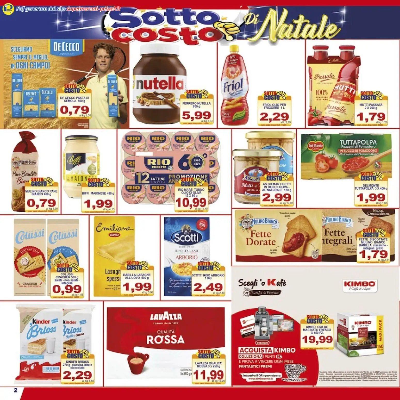 Volantino Pewex del 08.12.2025 | Pagina: 2 | Prodotti: Caffè, Cioccolato, Succo, Nutella
