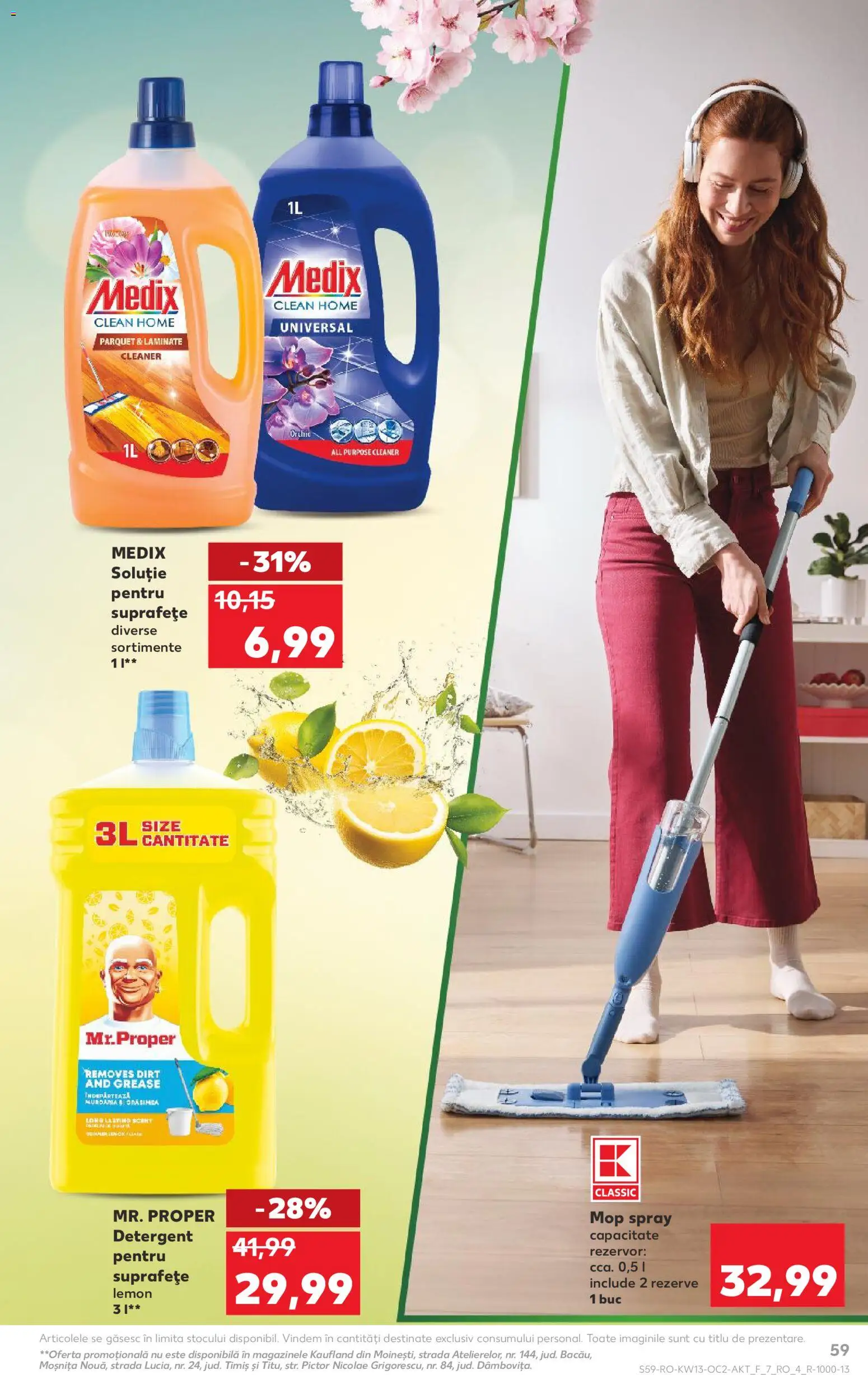 Noul catalog Kaufland – valabil de la 25.03.2026 | Pagină: 59 | Produse: Pomelo, Mop, Detergent