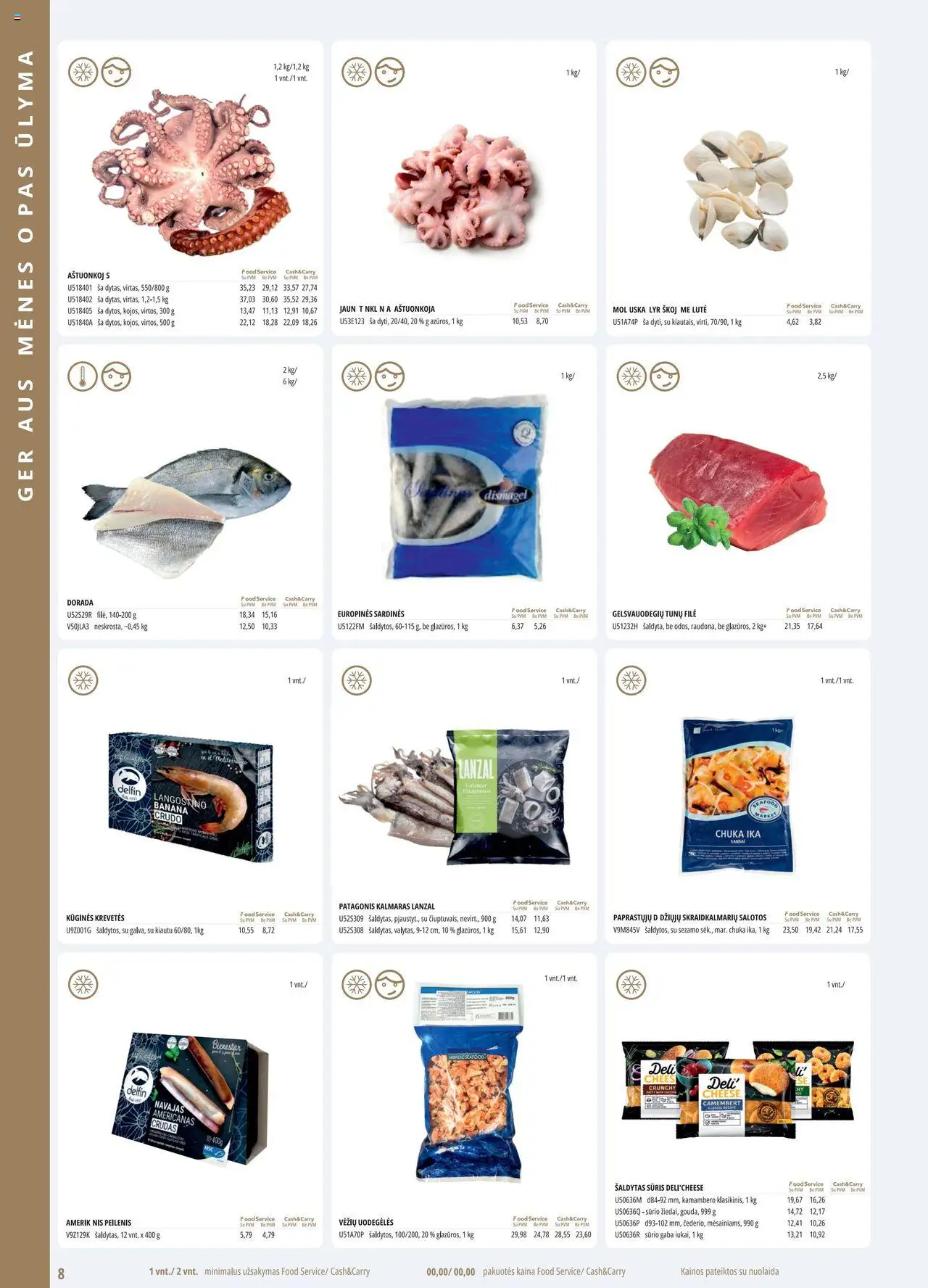 ePromo - Leidinys - Food service│galioja nuo 01.08.2025 | Puslapis: 8 | Prekių: Salotos, Sūris