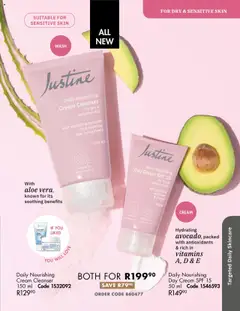 New Justine catalogue – valid from 01.09.2025 | Page: 7 | Products: Vitamins, Oil, Day cream, Cream cleanser