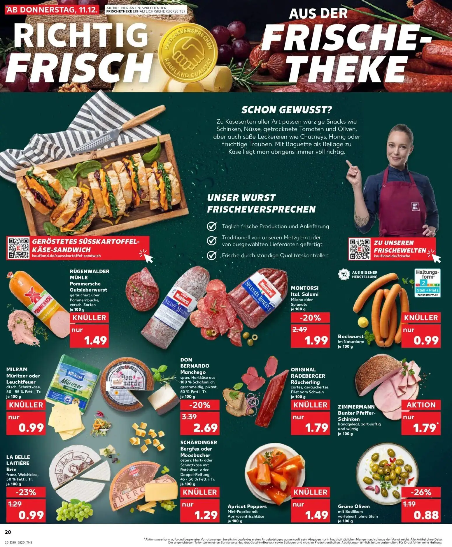 Kaufland prospekt Freiberg	 – gültig ab 14.12.2025 | Seite: 20 | Produkte: Bockwurst, Wurst, Salami, Schinken