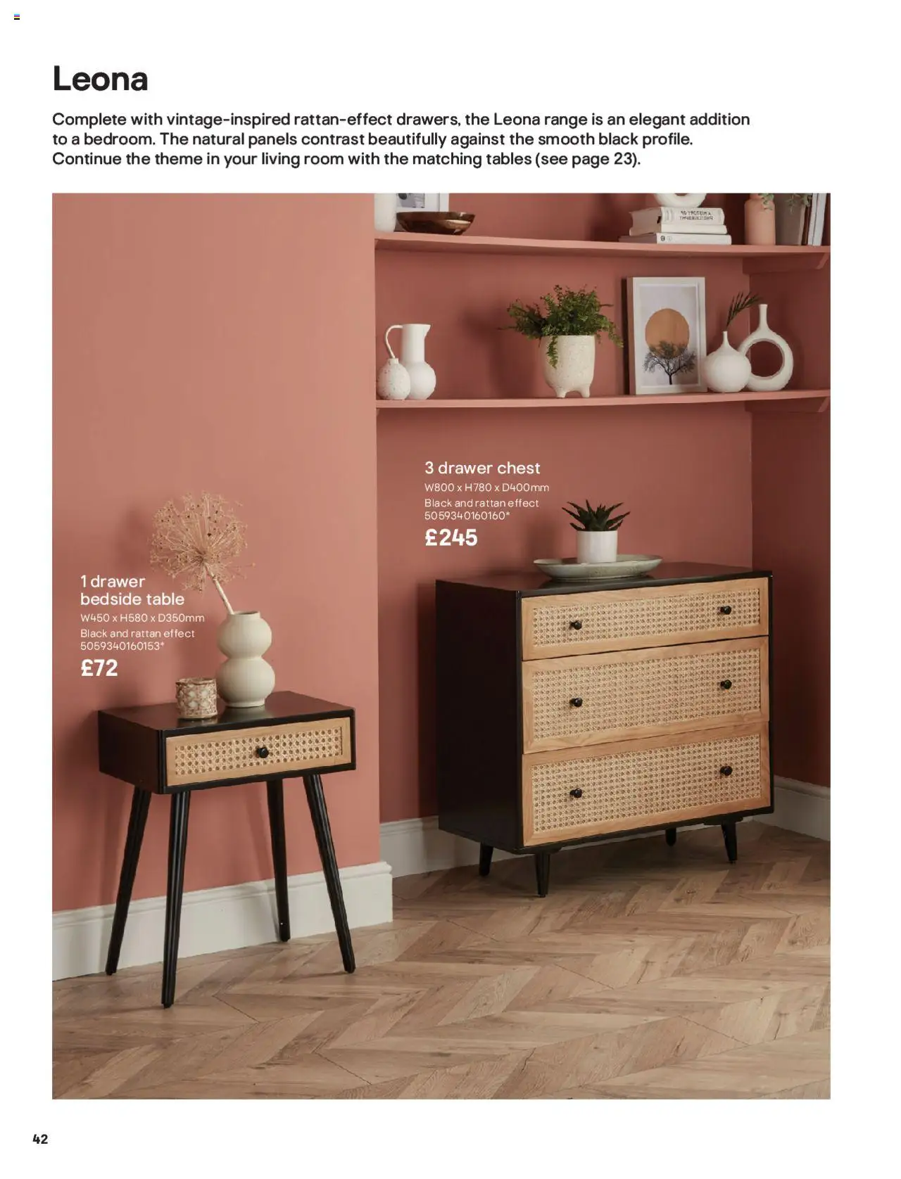  | Page: 42 | Products: Table, Drawer chest, Bedside table