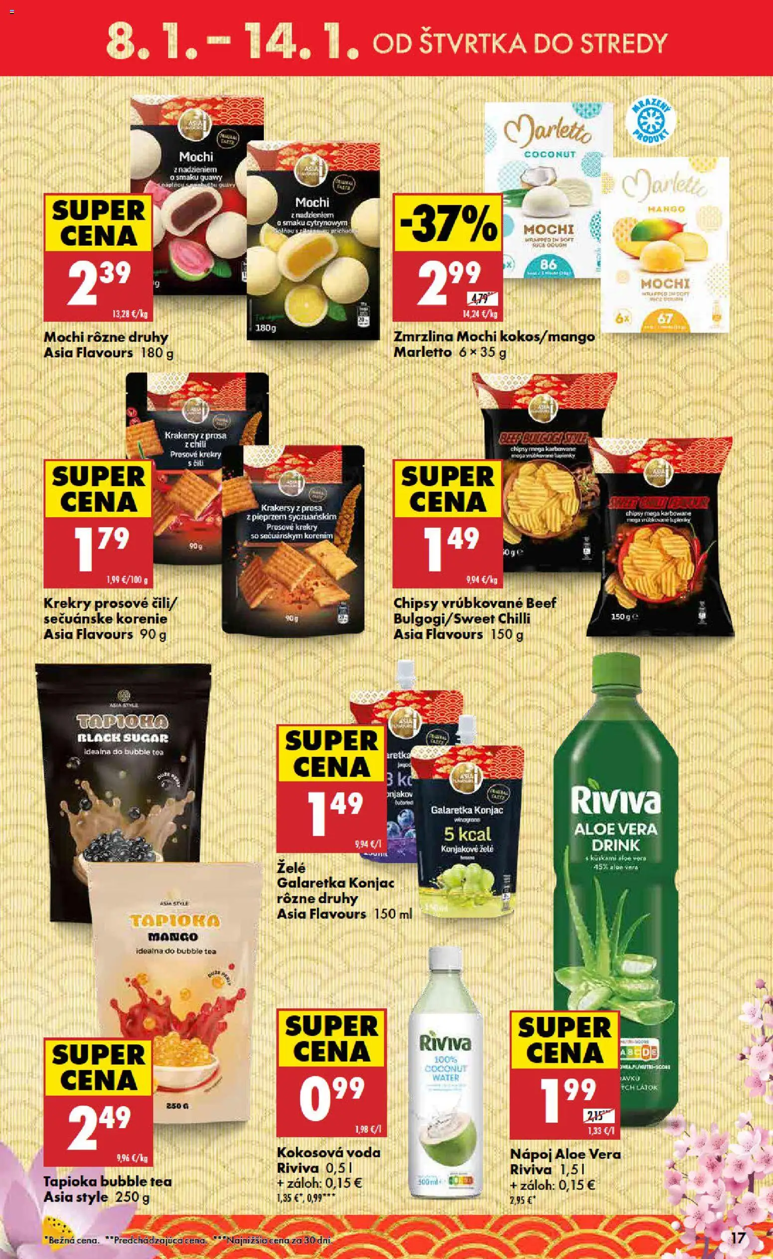 Nové Biedronka akcie – leták je platný od 08.01.2026 | Strana: 17 | Produkty: Chipsy, Korenie, Voda, Mango