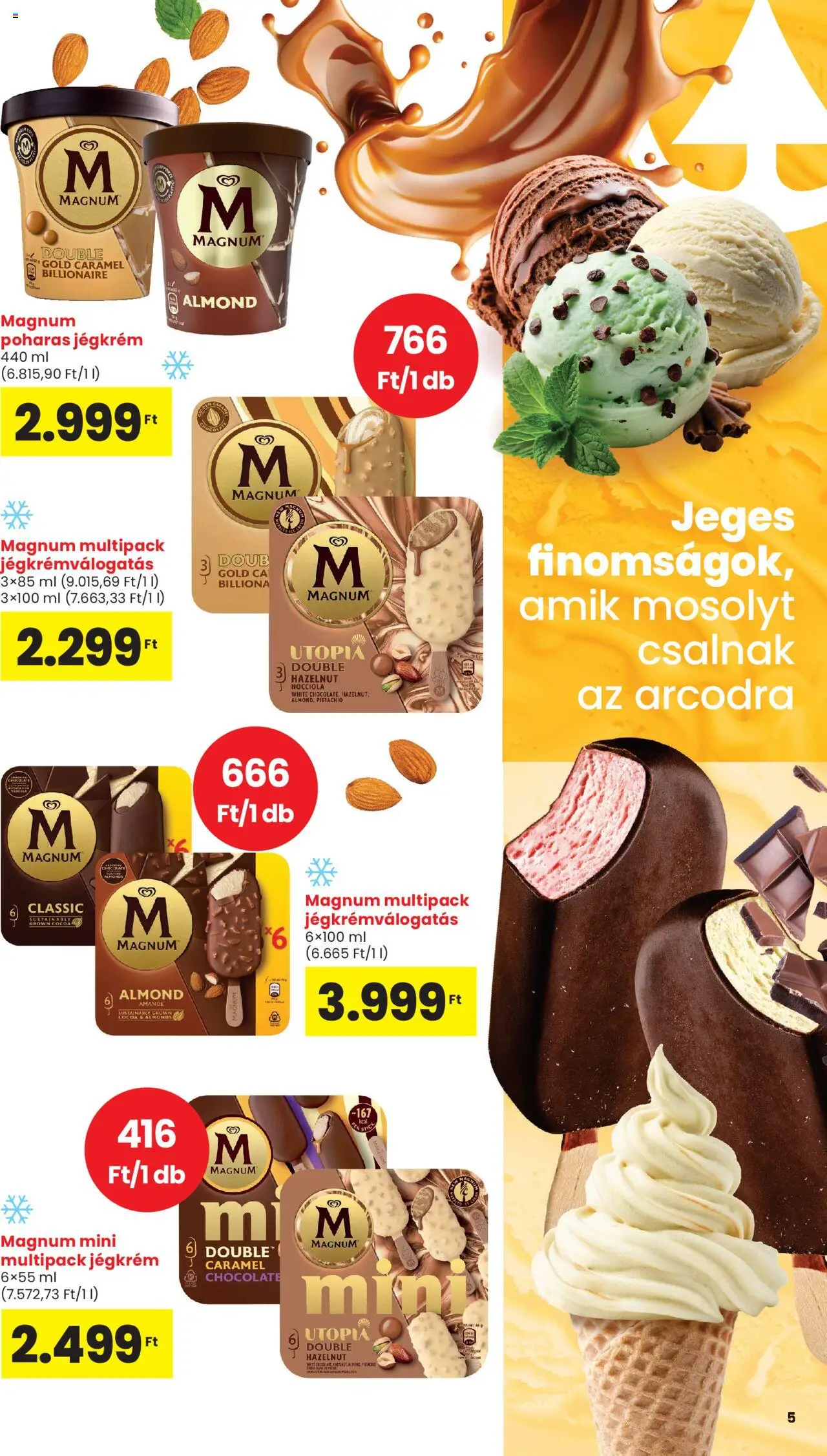 Interspar akciós ujság - amely érvényes a következő dátumtól: 15.05.2025 | Oldal: 5 | Termékek: Magnum, Jégkrém