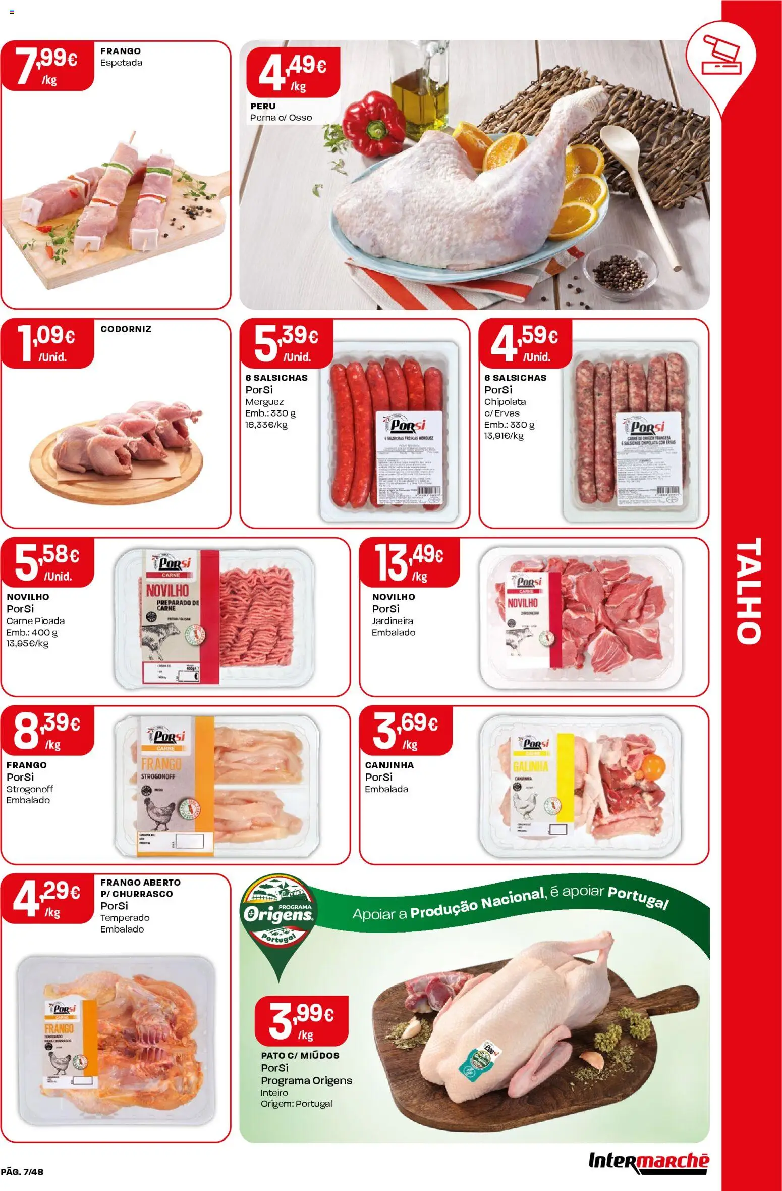 Intermarché folheto │ válido de 19.03.2026 | Página: 7 | Produtos: Frango, Peru, Carne picada, Carne