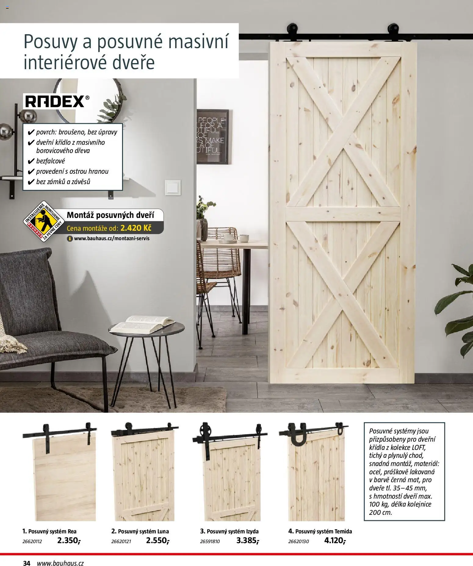 Bauhaus katalog Stavební prvky od 03.11.2025 | Strana: 34 | Produkty: Interiérové dveře