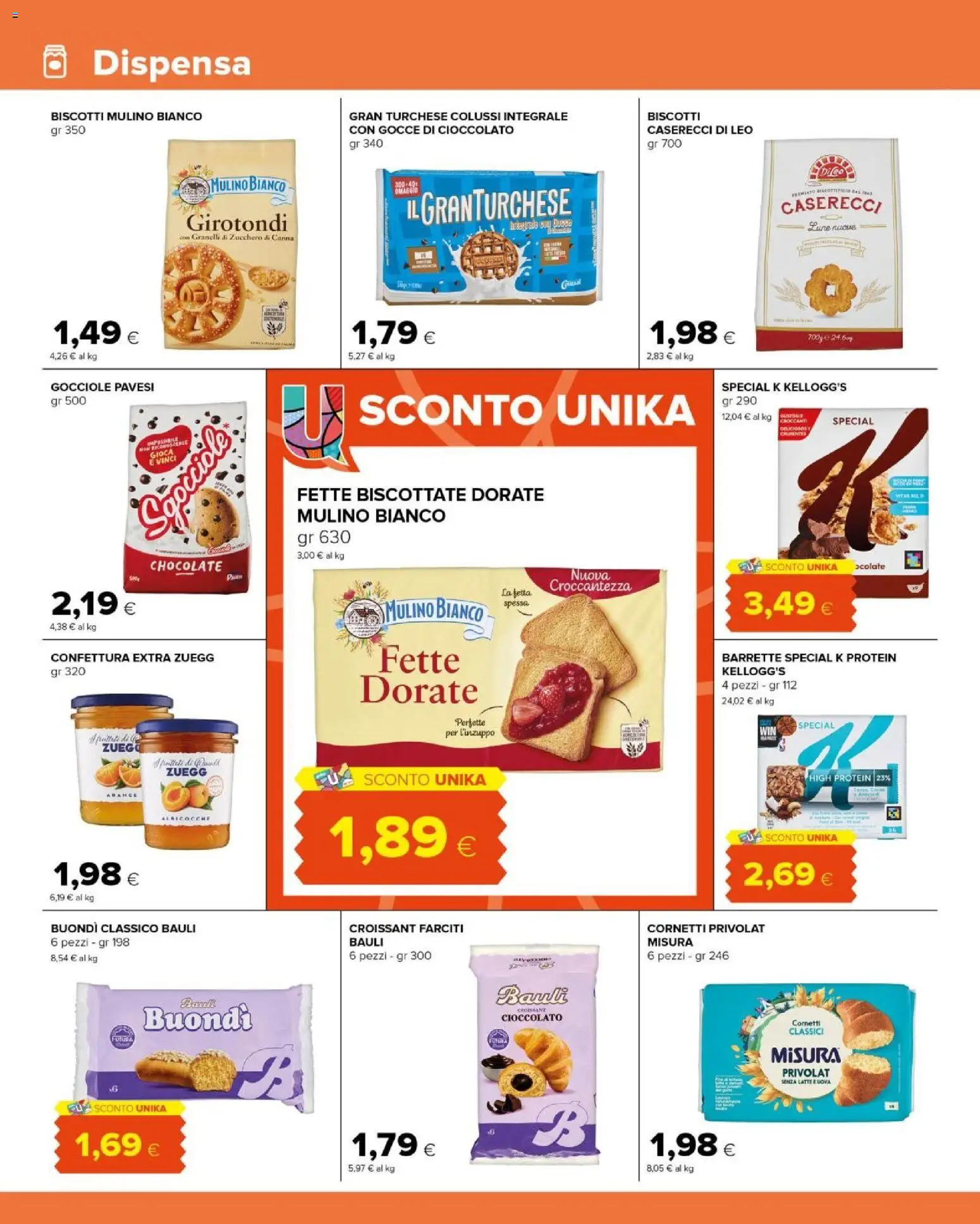 Volantino Tigre del 15.12.2025 | Pagina: 14 | Prodotti: Biscotti, Zucchero, Latte, Croissant
