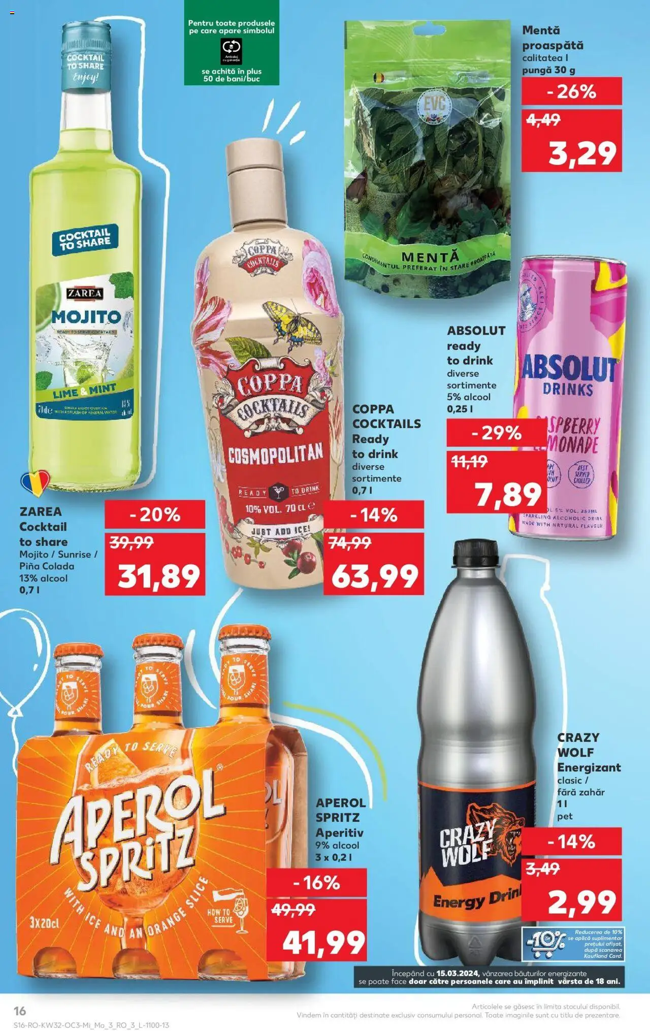 Catalog Kaufland - Arad – valabil de la 06.08.2025 | Pagină: 16 | Produse: Pungă, Cocktail, Aperol, Zahăr