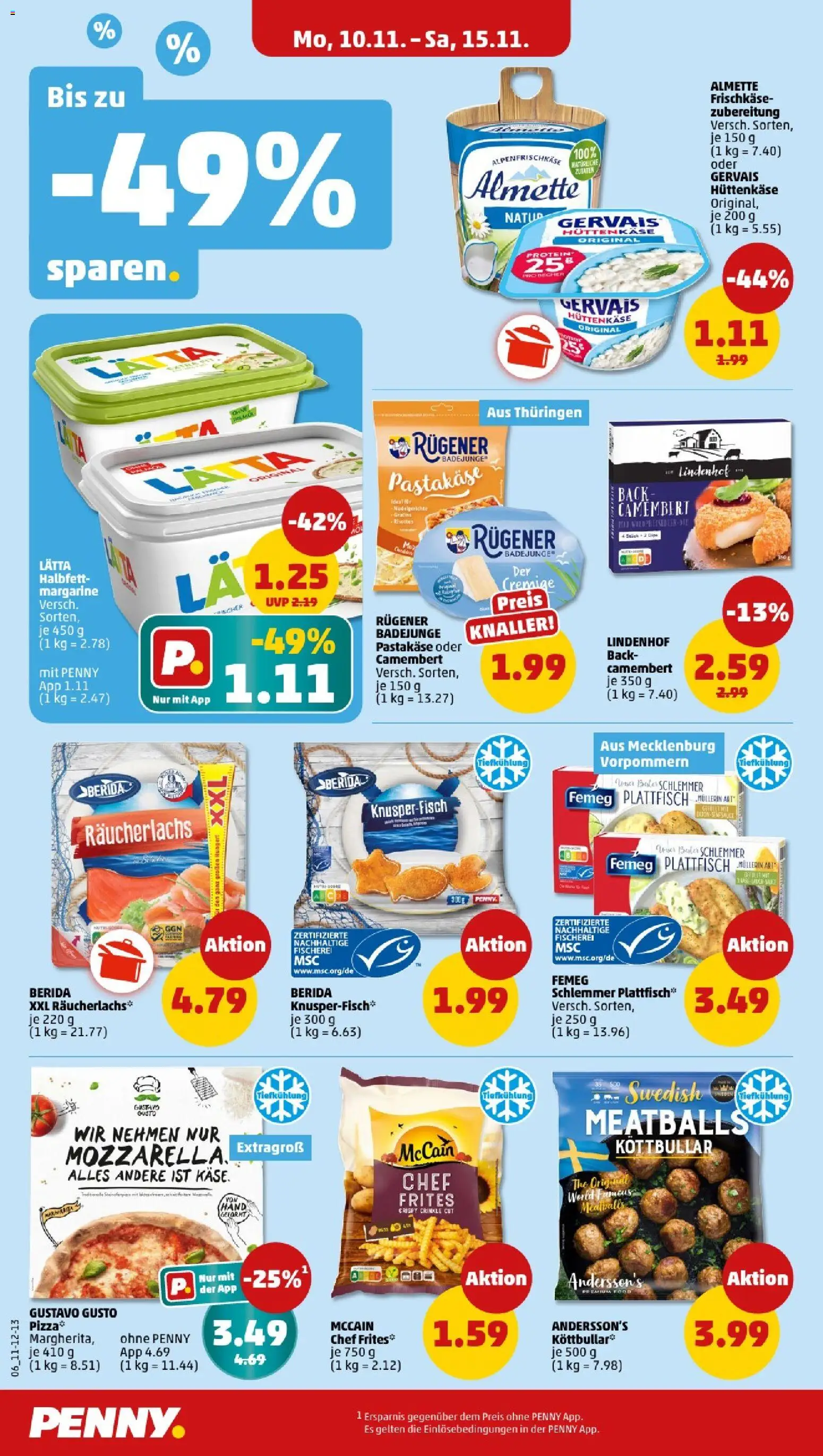 Penny - Sachsen – gültig ab 10.11.2025 | Seite: 6 | Produkte: Almette, Räucherlachs, Hüttenkäse, Frischkase