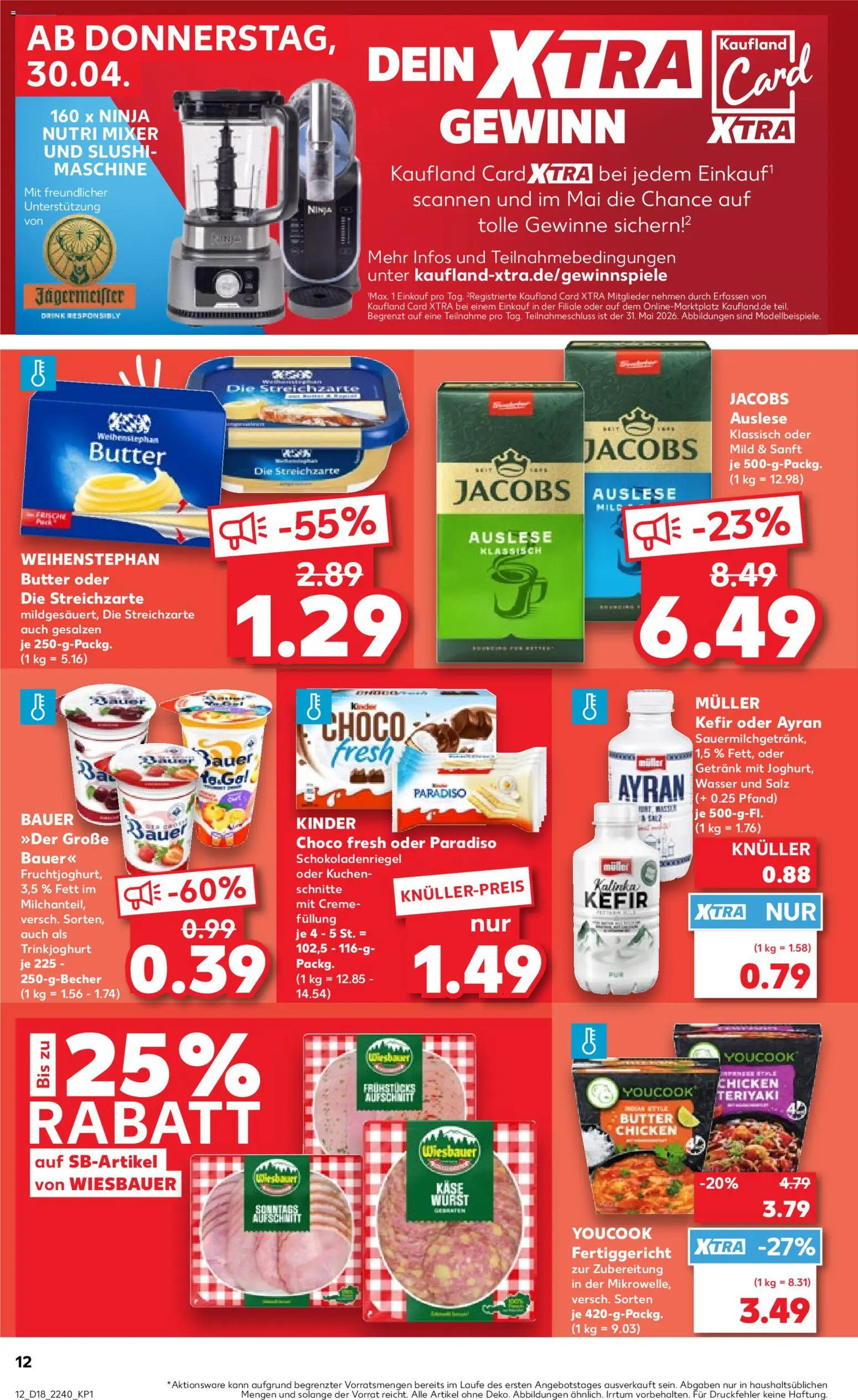 Kaufland Prospekt Speyer	 – gültig ab 30.04.2026 | Seite: 12 | Produkte: Butter, Käse, Trinkjoghurt, Salz