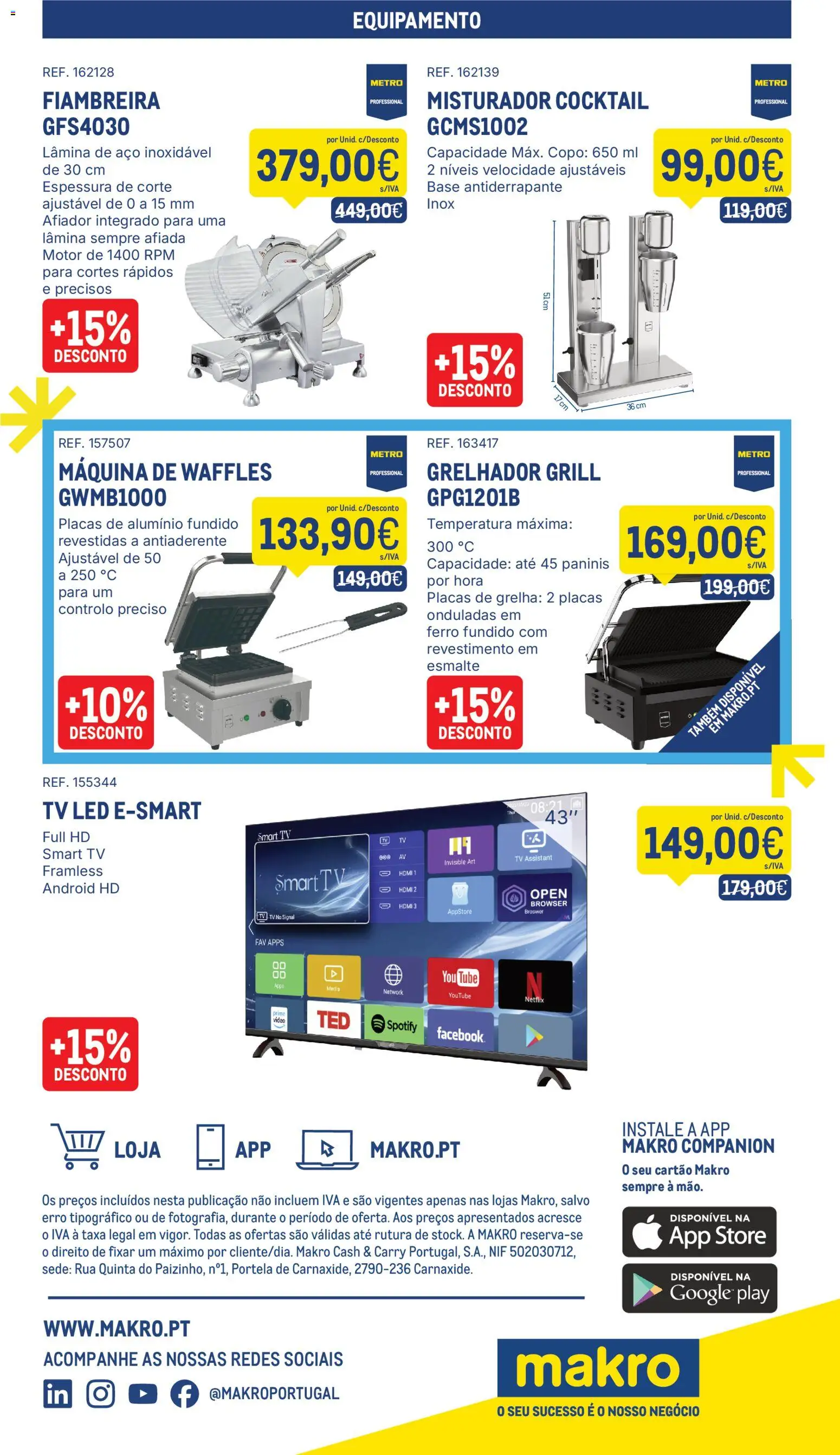 Makro folheto │ válido de 11.11.2025 | Página: 17 | Produtos: Vídeo, Tv led, Ferro, Máquina de waffles
