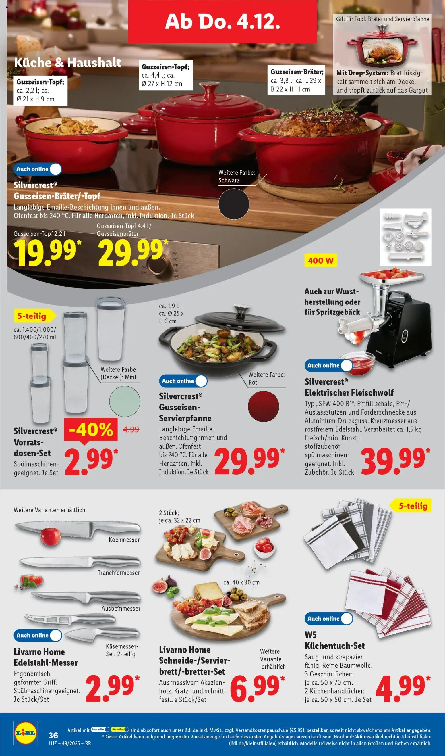 Lidl Prospekt Düsseldorf – gültig ab 01.12.2025 | Seite: 56 | Produkte: Küche, Wurst