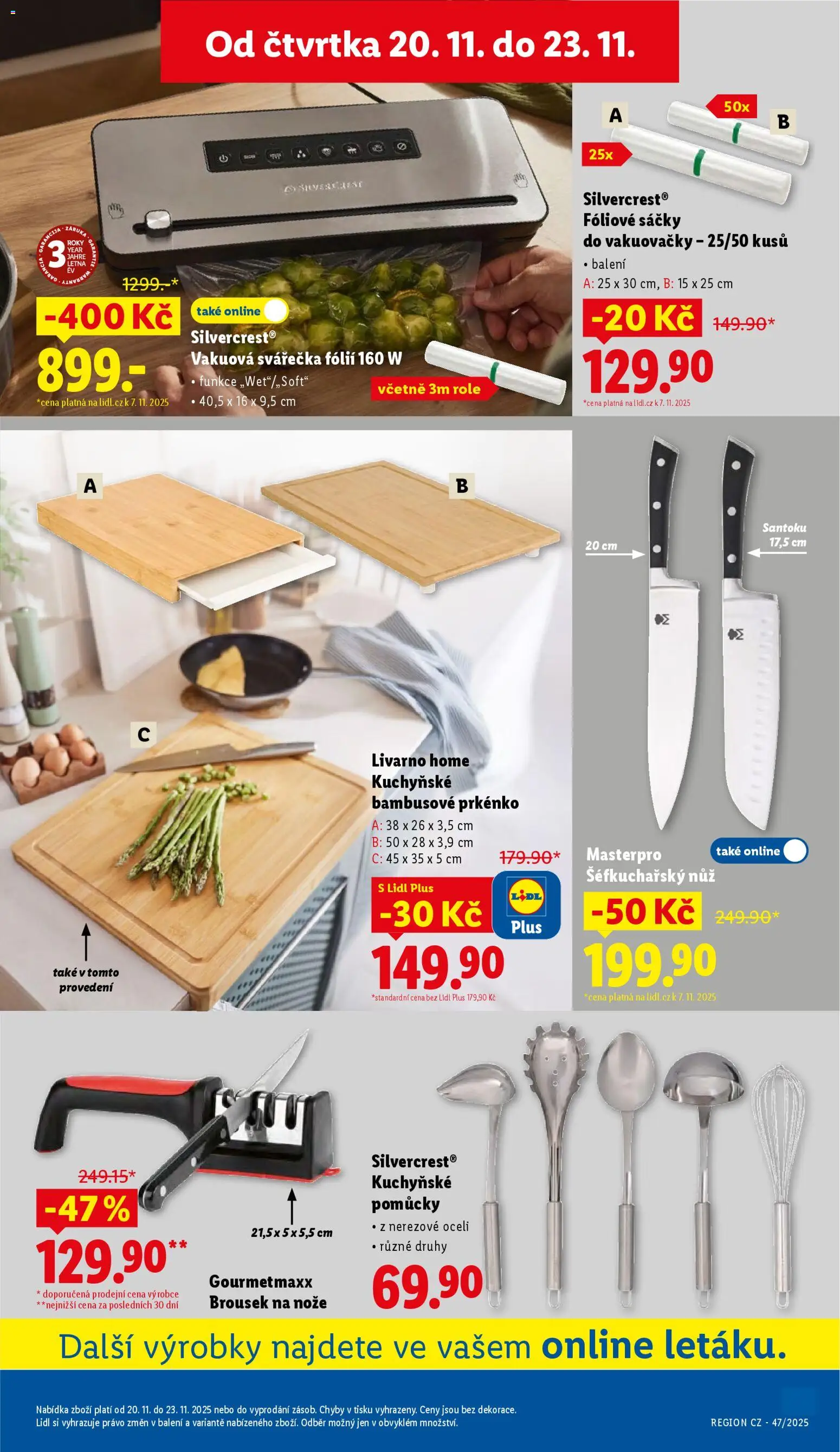 Lidl Black Friday od 17.11.2025 | Strana: 39 | Produkty: Nože, Svářečka, Vakuová svářečka fólií, Nůž