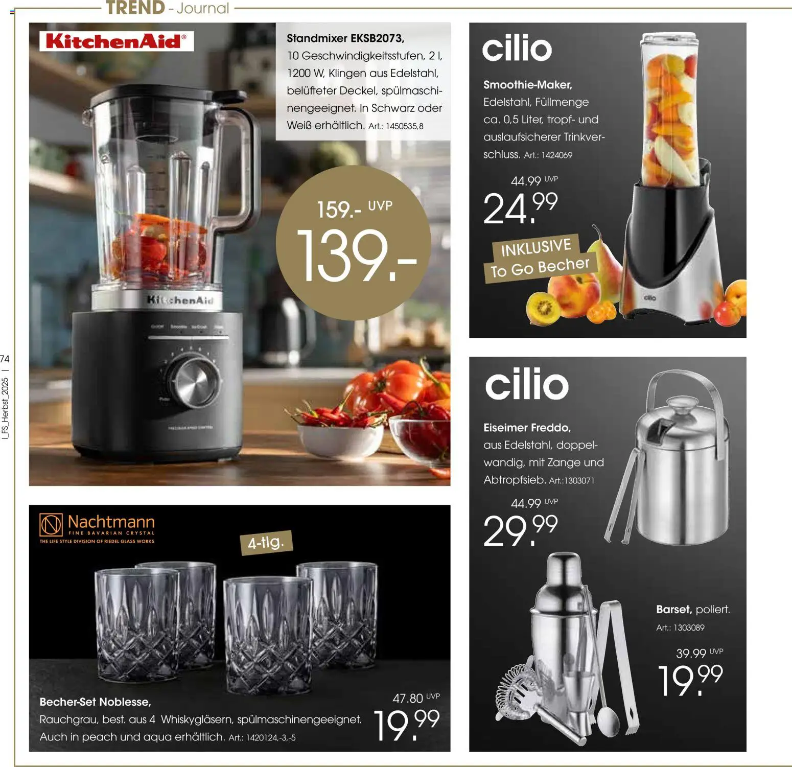 Zurbrüggen Trend-Journal Herbst – gültig ab 21.10.2025 | Seite: 74