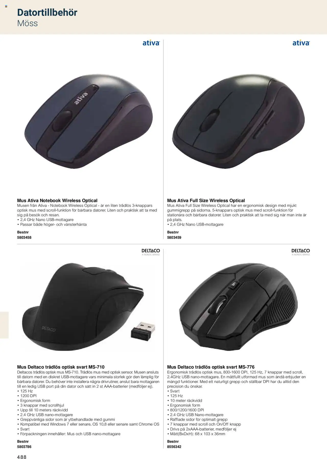 Office Depot reklamblad aktuell från 15.02.2024 | Sida: 490 | Produkter: Dator, Mus, USB