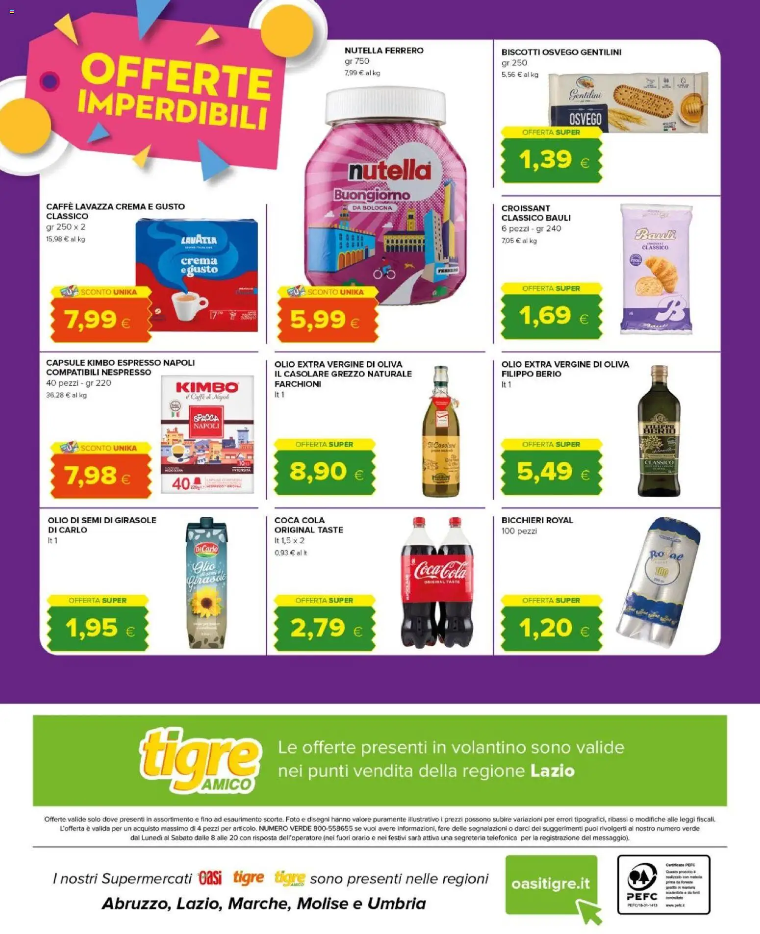 Volantino Tigre del 22.04.2026 | Pagina: 12 | Prodotti: Crema, Nutella, Olio extra vergine, Olio di semi di girasole
