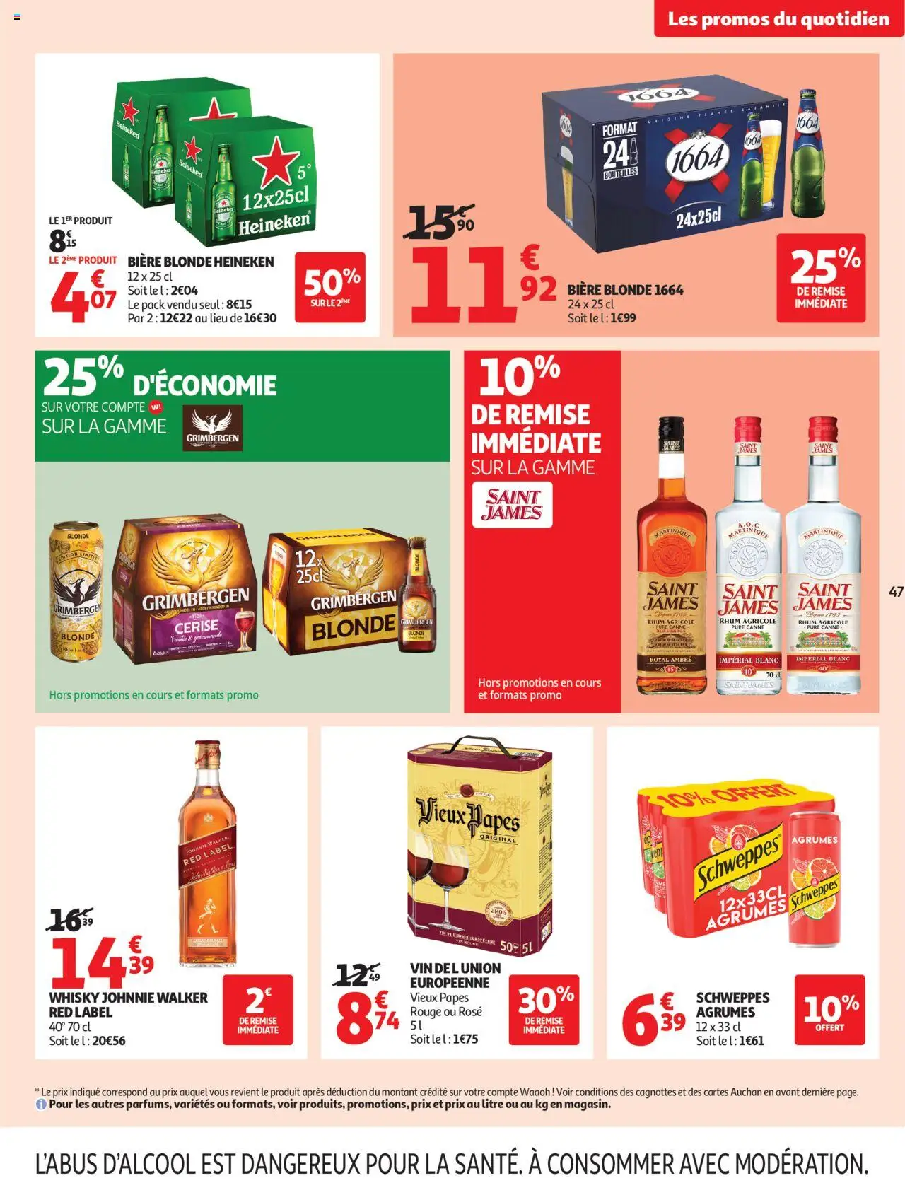 {H1} | Page: 48 | Produits: Biere blonde 1664, Bière blonde Heineken, Bière, Heineken