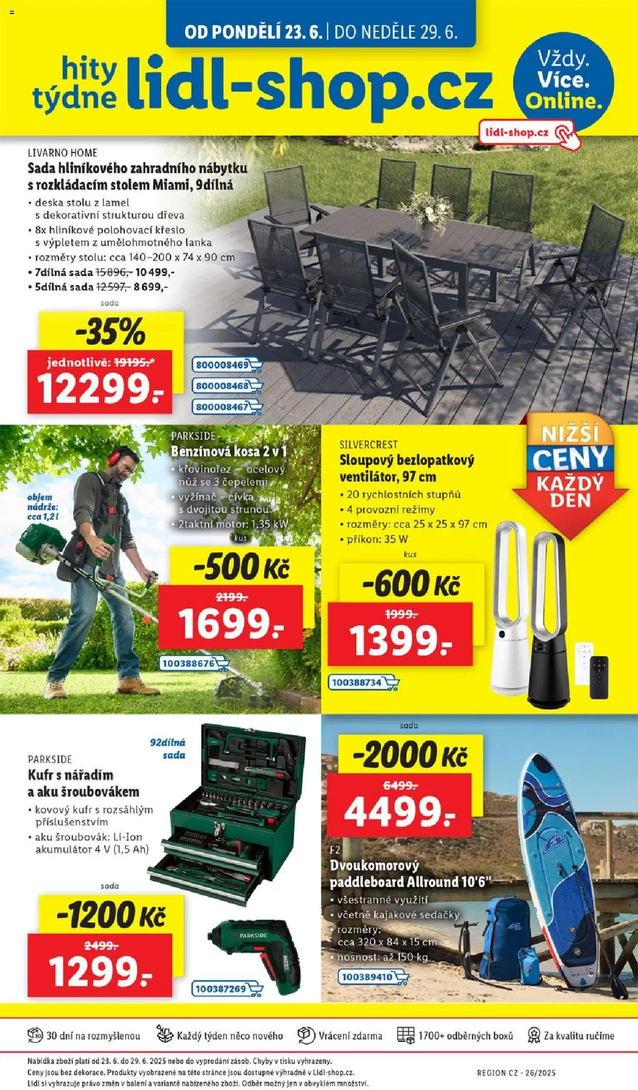 Lidl leták od 23.06.2025 | Strana: 33 | Produkty: Parkside, Šroubovák, Nůž, Křovinořez