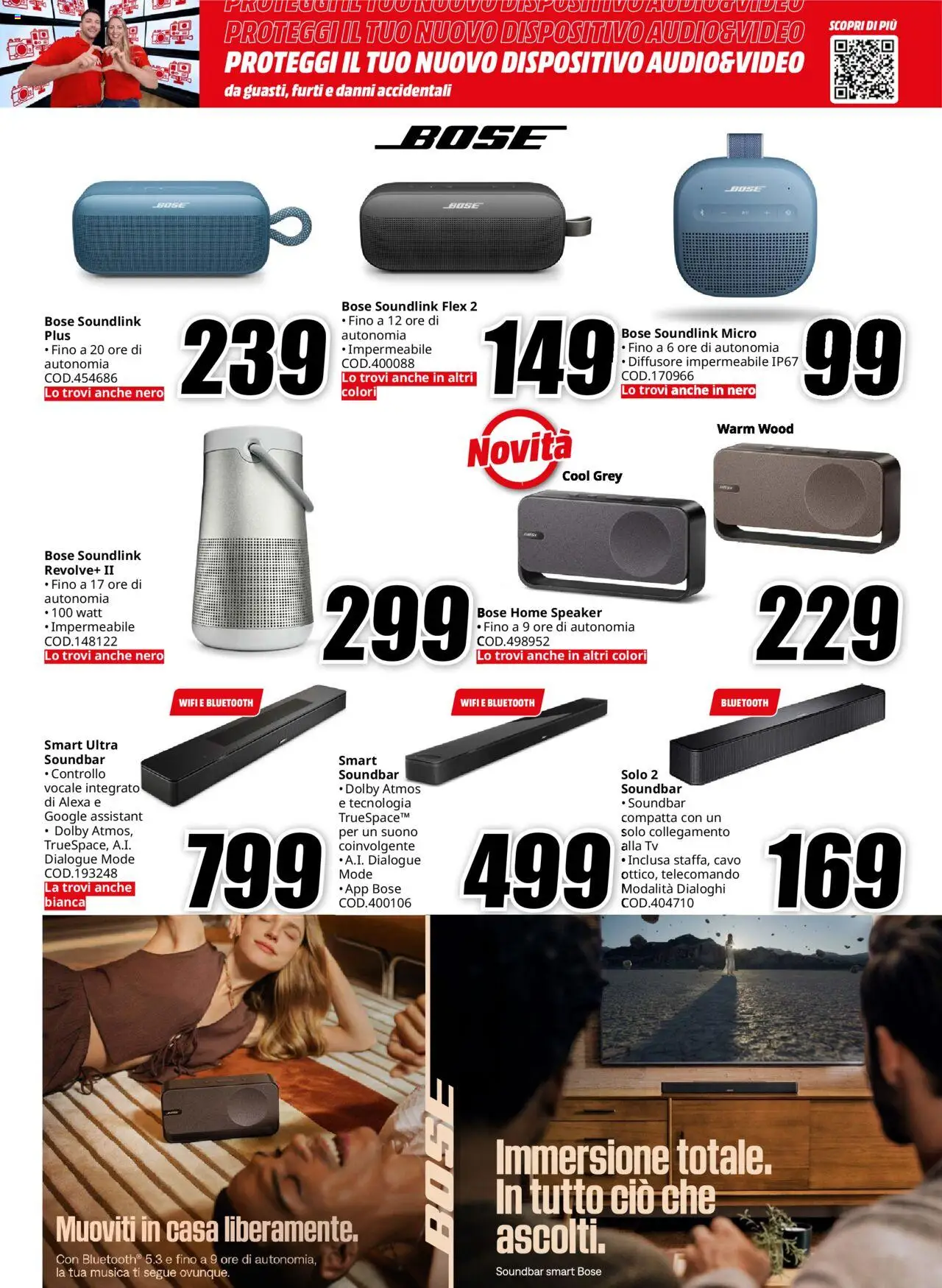 Volantino Media World del 04.10.2025 | Pagina: 5 | Prodotti: Telecomando, Soundbar, TV, Cavo