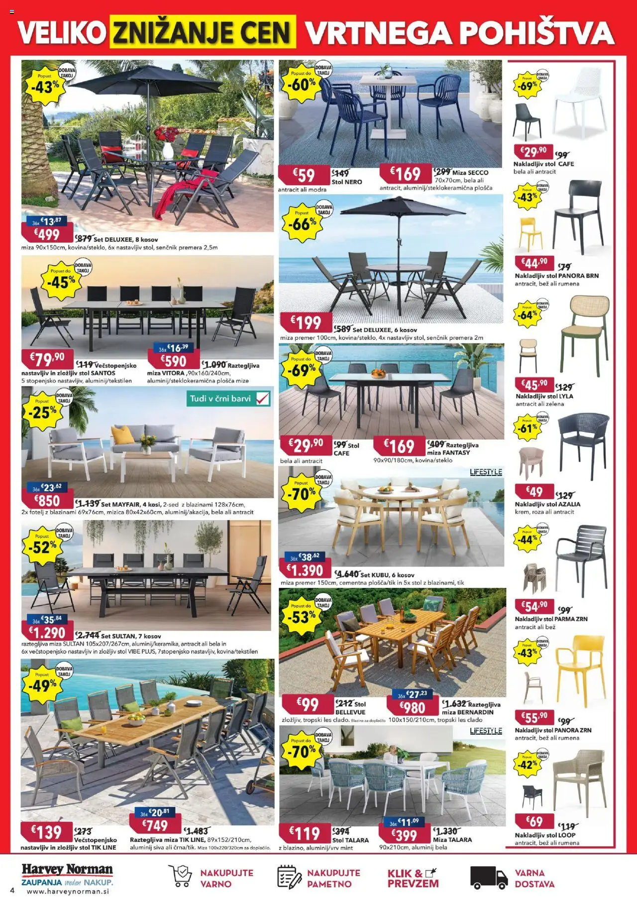 Harvey Norman katalog 3 dimenzije ena cena │ velja od 07.08.2025 | Stran: 4 | Izdelki: Blazina, Fotelj, Stol, Zelena