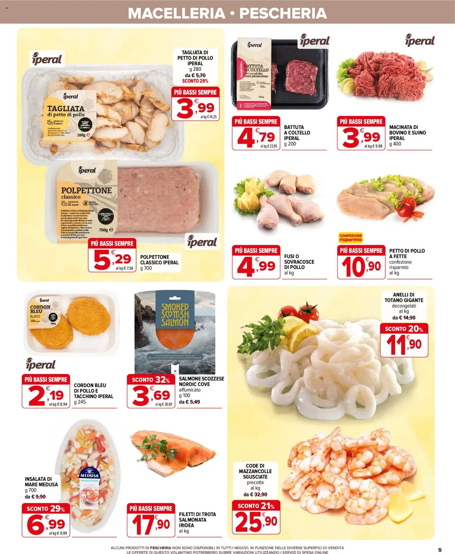 Volantino Iperal del 14.01.2026 | Pagina: 5 | Prodotti: Pollo, Insalata, Tacchino, Totano