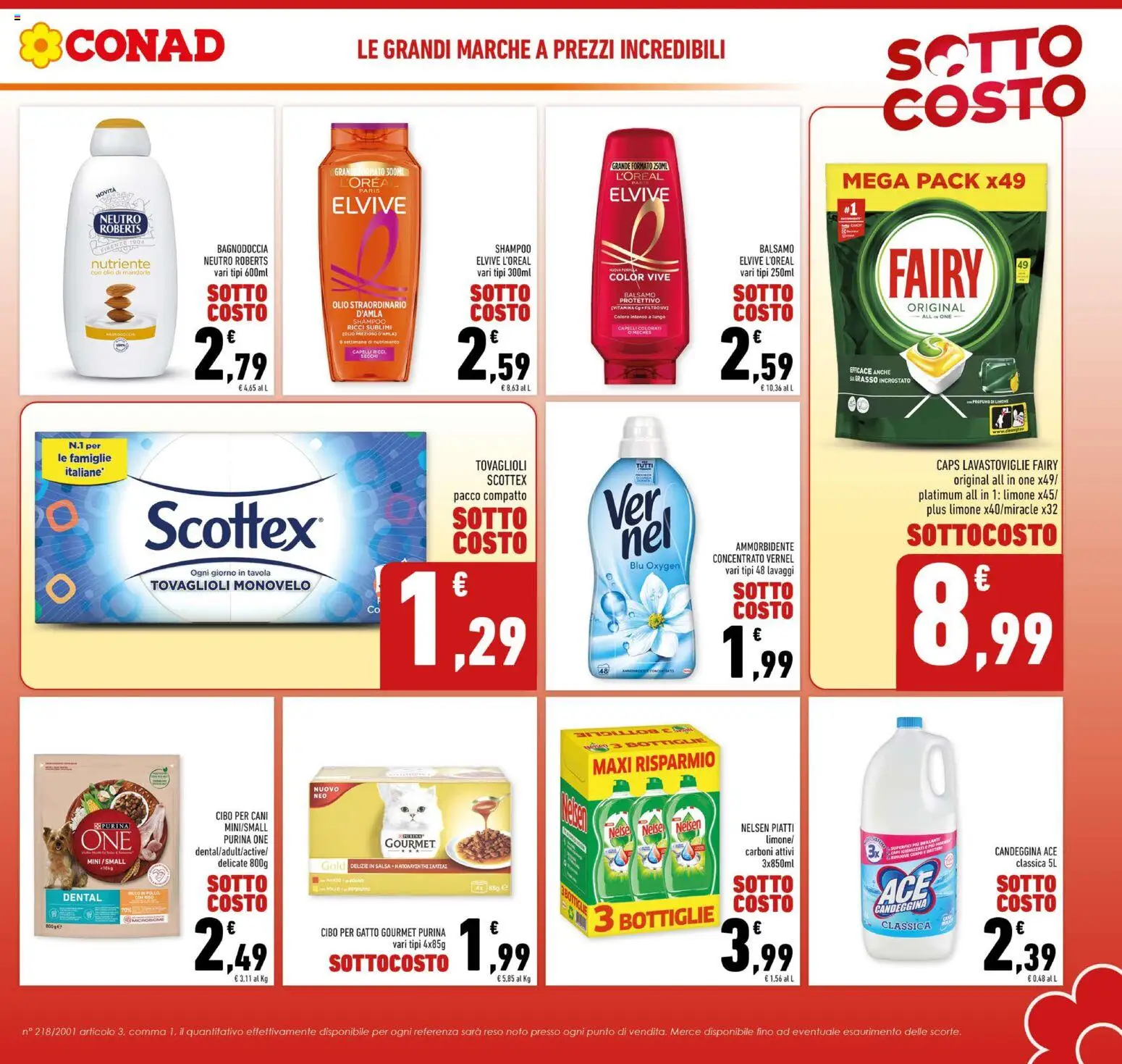 Volantino Conad del 29.01.2026 | Pagina: 5 | Prodotti: Shampoo, Ammorbidente, Limone, Olio