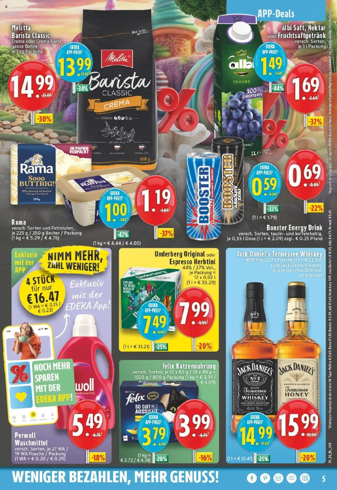 HIT - Mecklenburg-Vorpommern – gültig ab 22.09.2025 | Seite: 5 | Produkte: Melitta, Energy, Jack Daniel's, Apple