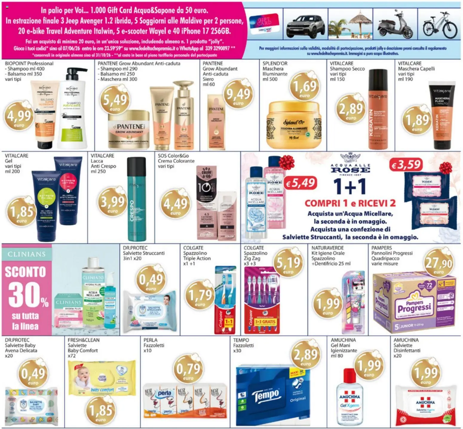 Volantino Acqua e Sapone del 20.04.2026 | Pagina: 15 | Prodotti: Maschera, Pannolini, Salviette struccanti, Dentifricio