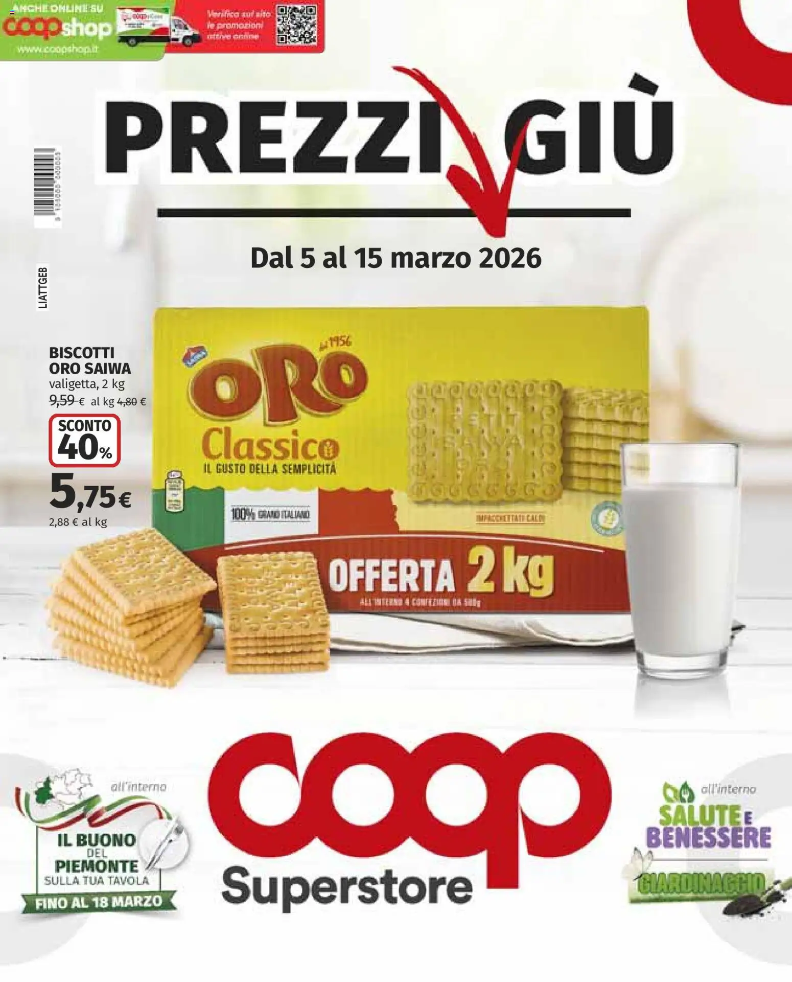 Volantino COOP del 05.03.2026 | Pagina: 1 | Prodotti: Biscotti