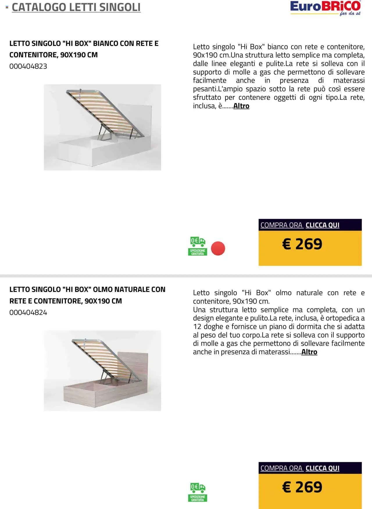 Volantino Eurobrico del 23.07.2025 | Pagina: 12 | Prodotti: Letto