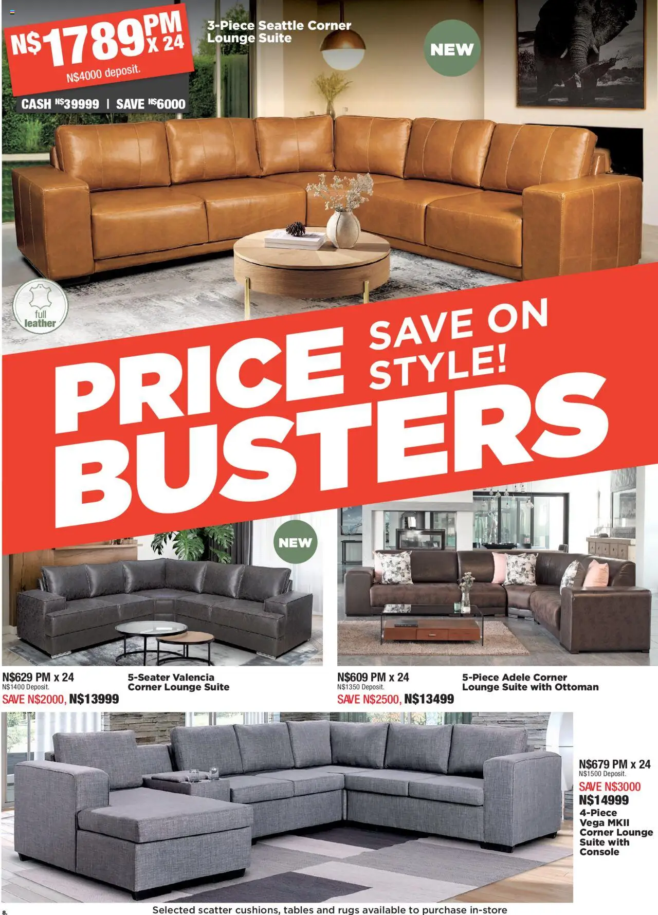 New House and Home catalogue – valid from 22.09.2025 | Page: 8 | Products: Lounge suite, Ottoman